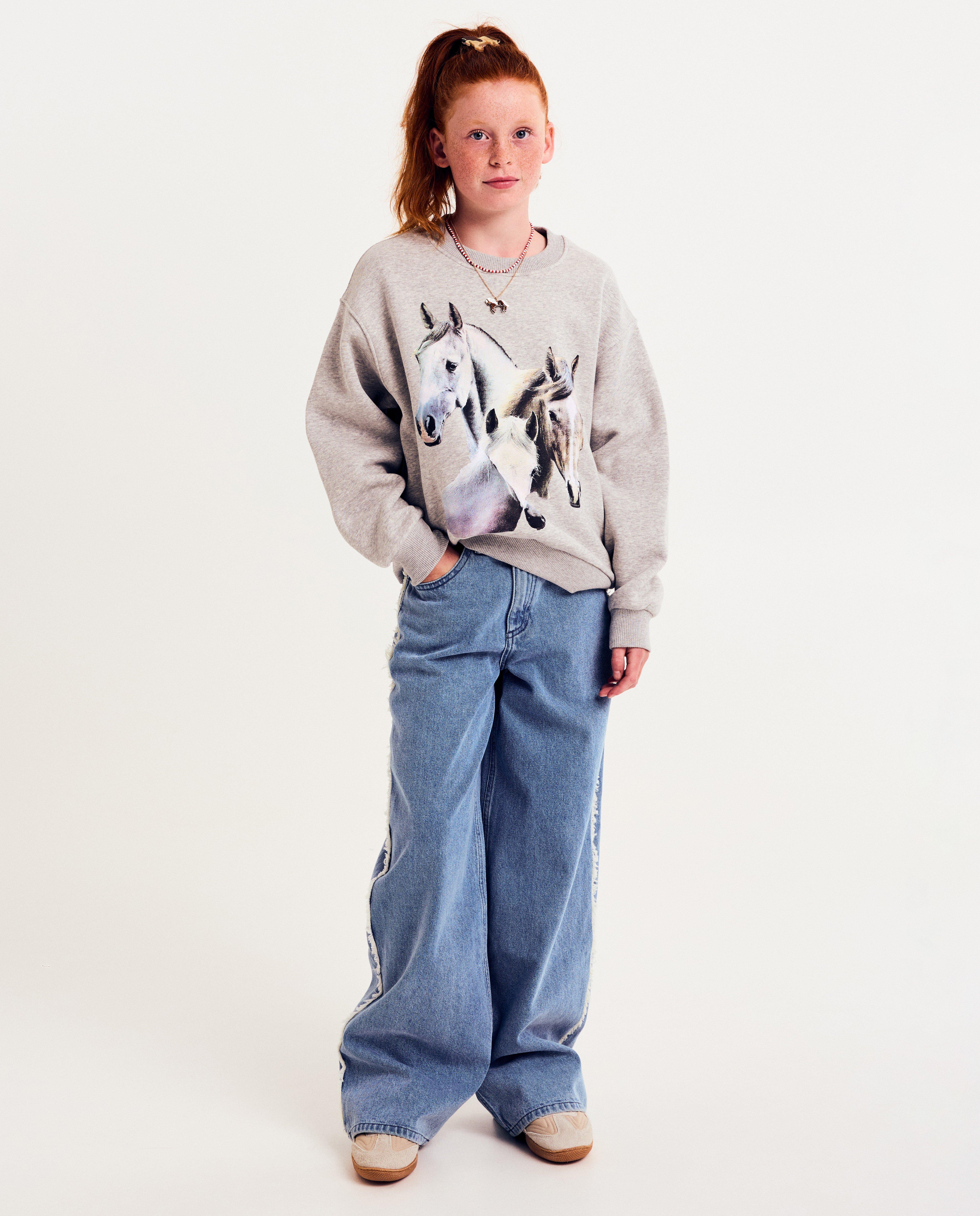 Sweats - Sweatshirt avec impression de chevaux