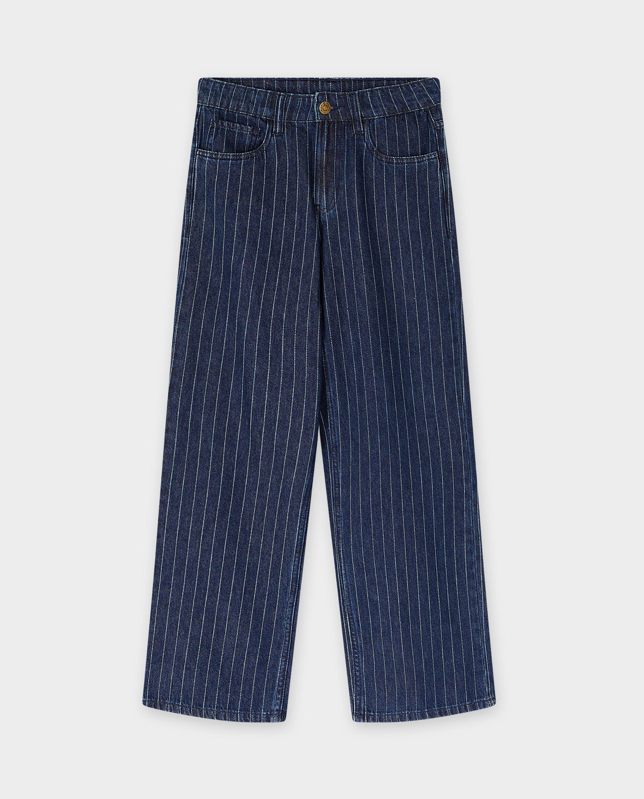 Jeans - Jean bleu à rayures