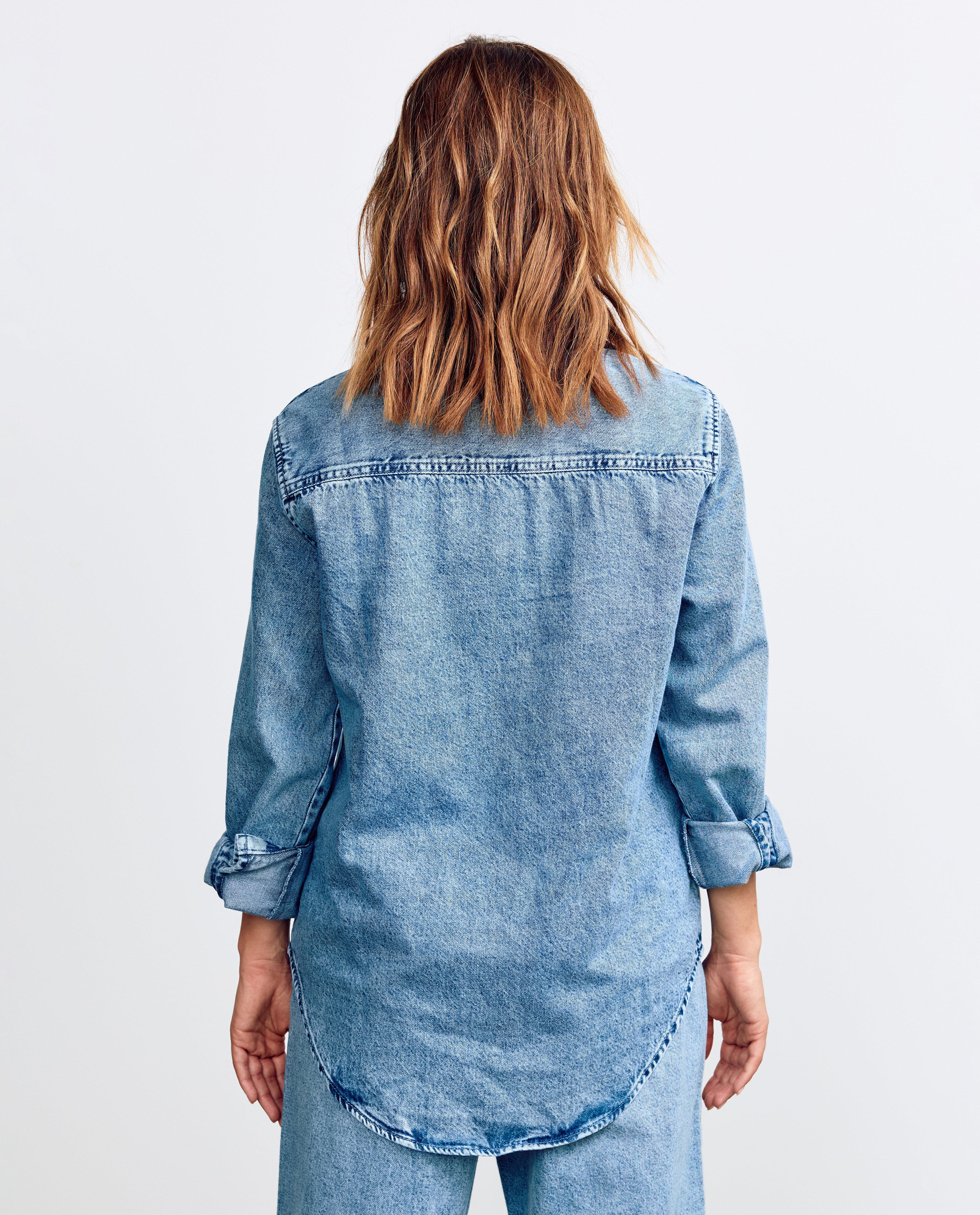 Chemises - Chemise en jean avec col en velours côtelé