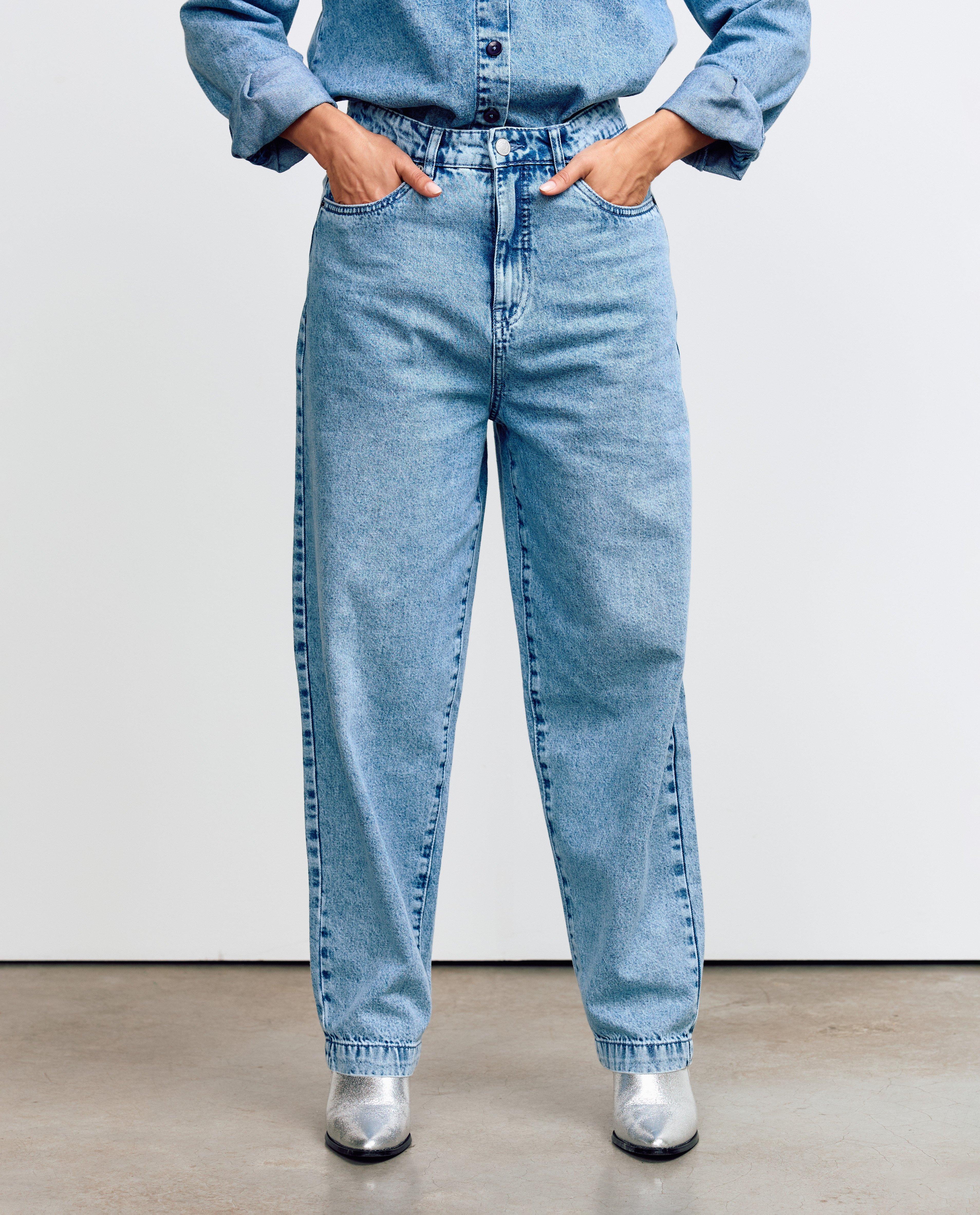 Jeans bleu, balloon fit - D&eacute;tails du produit - bleu - image num&eacute;ro 4