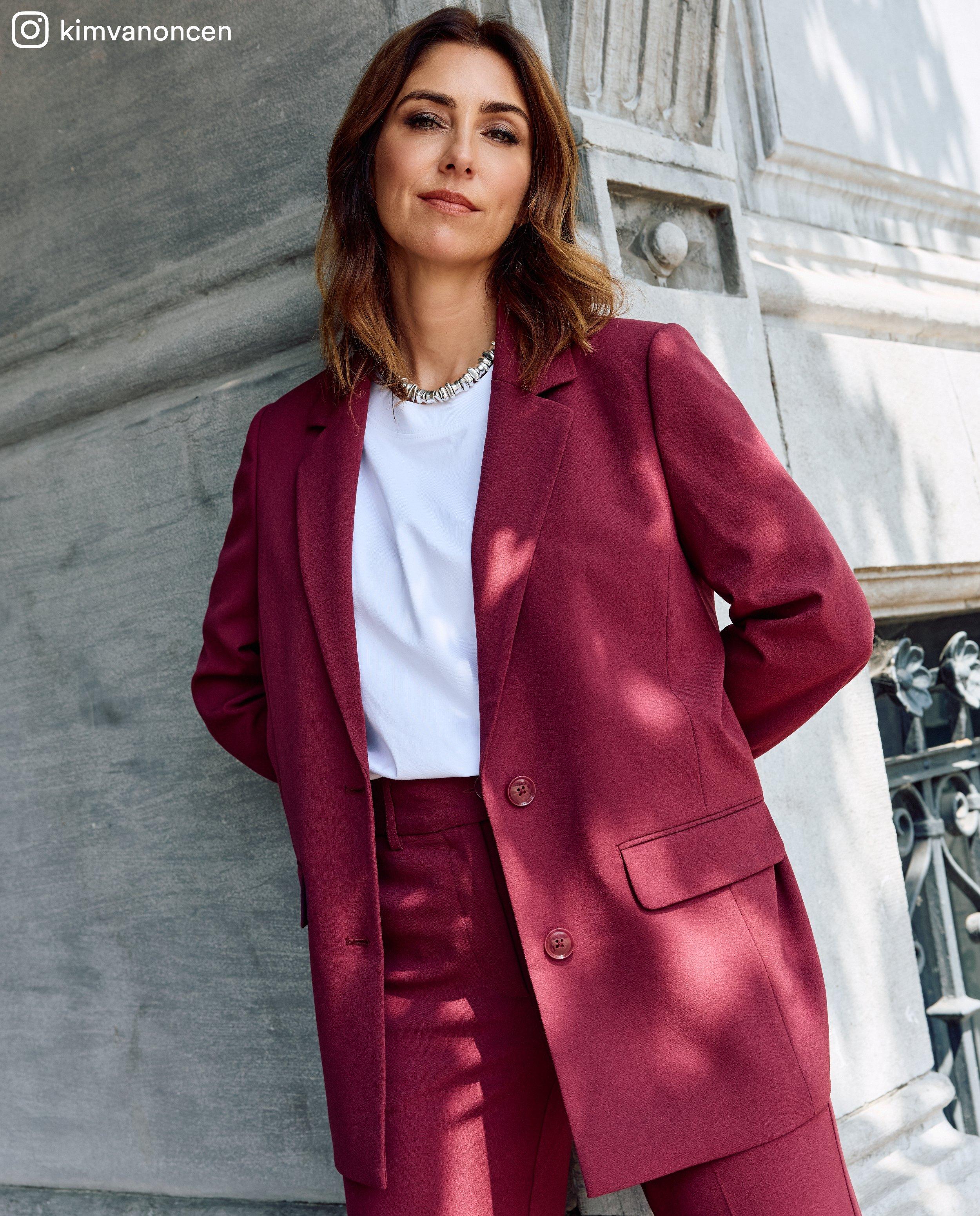Burgundy blazer