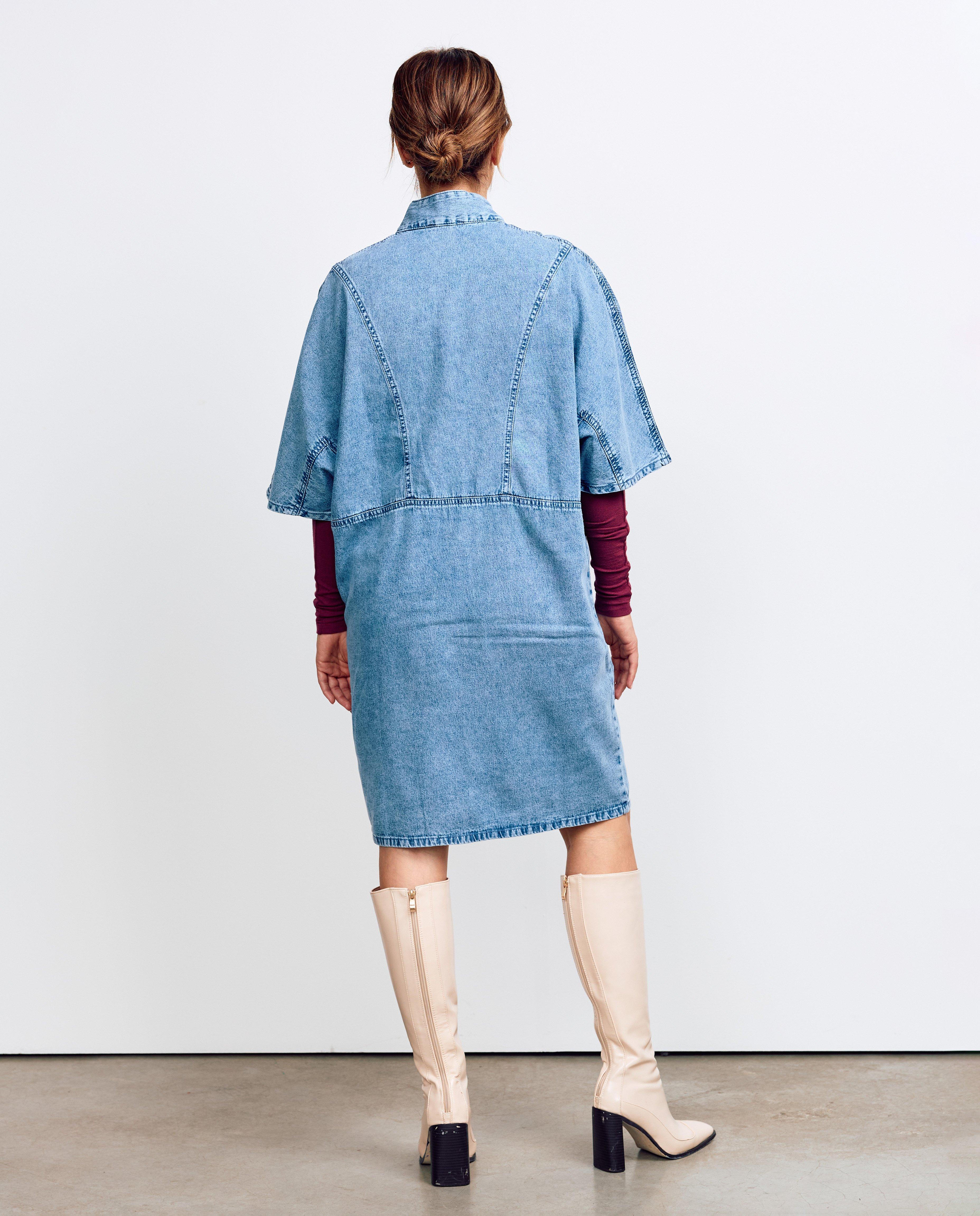 Kleedjes - Blauwe jeansjurk