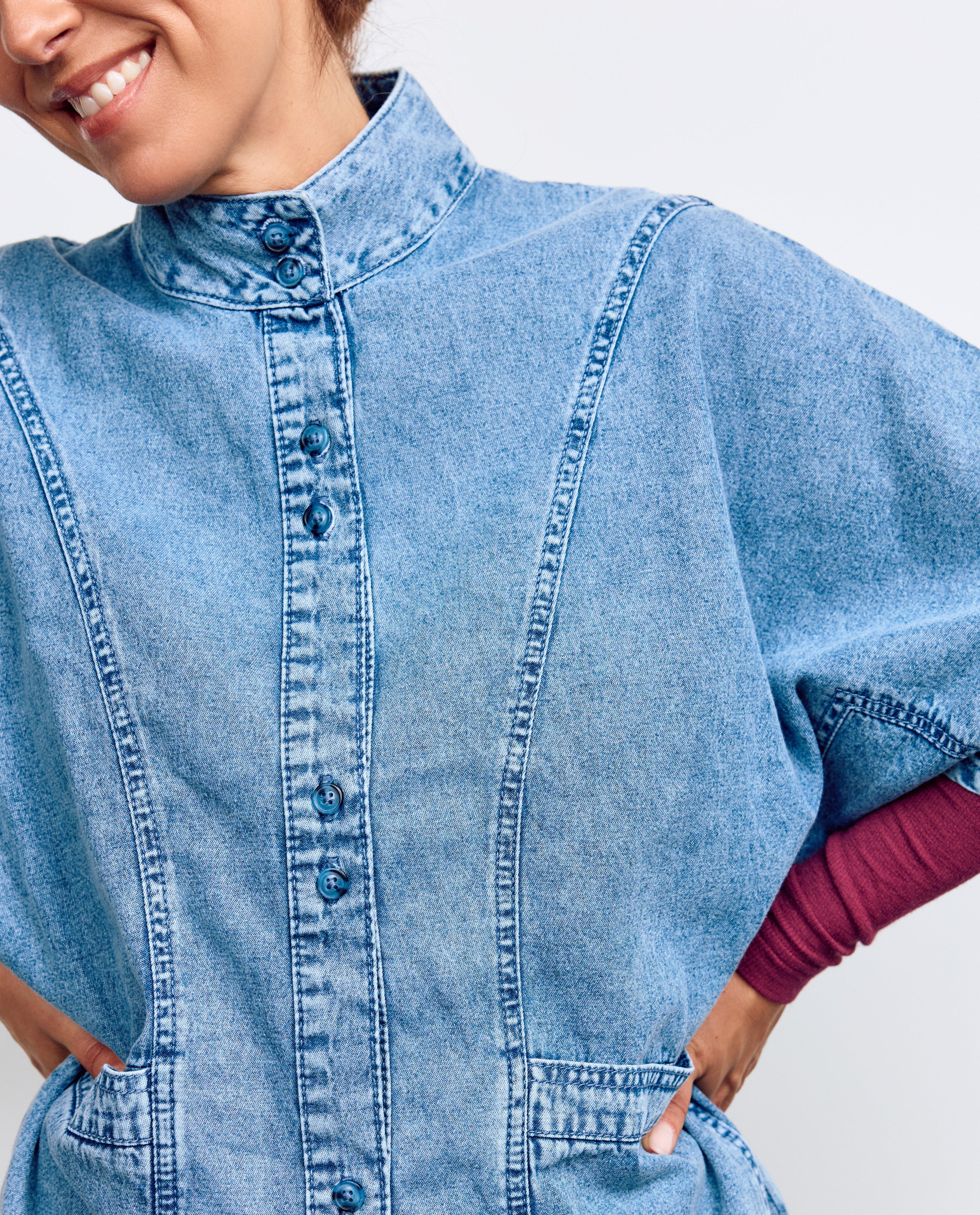 Robes - Robe en jean bleue