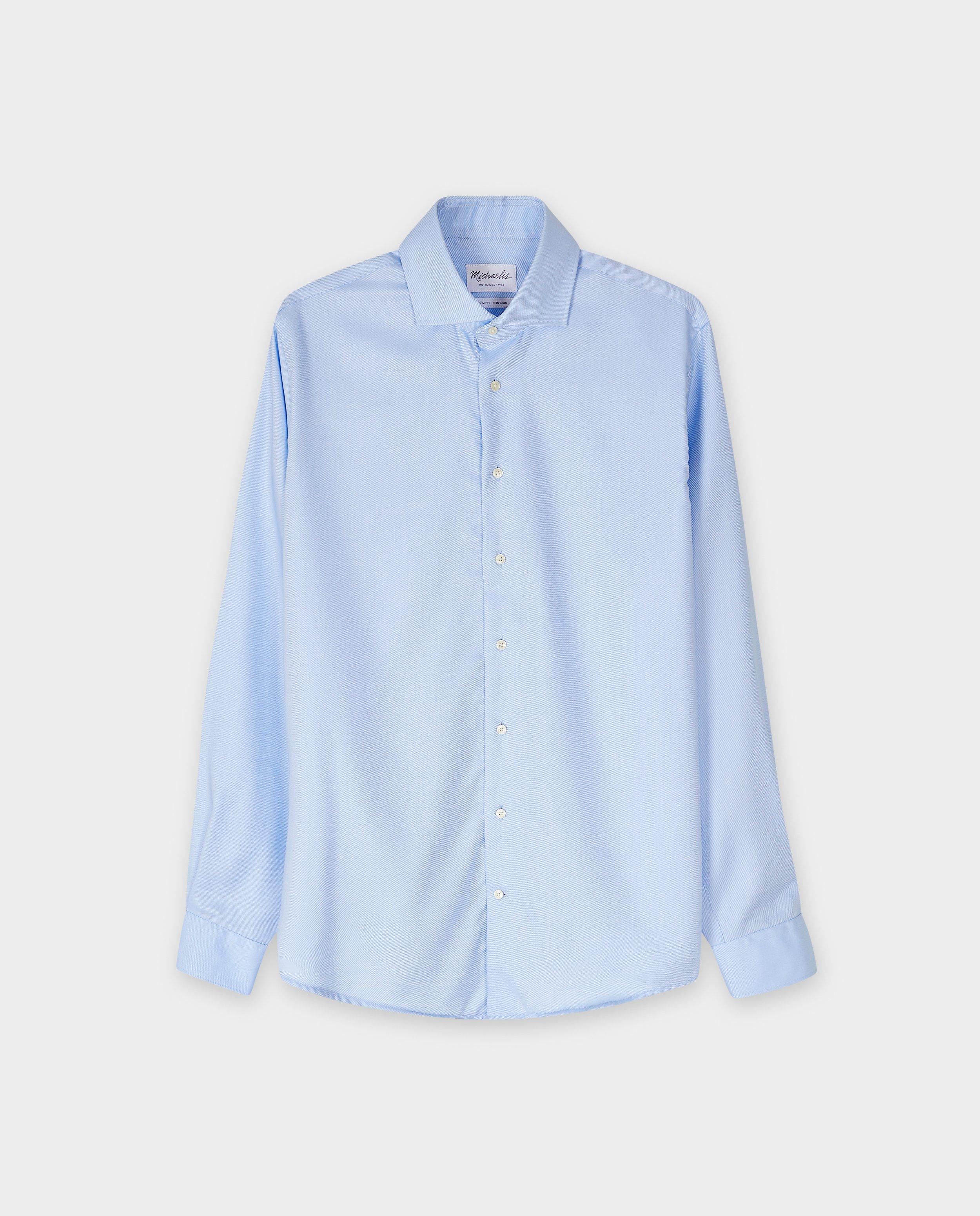 Blauw kreukvrij hemd, slim fit - Product Detail - lichtblauw - afbeelding nummer 1