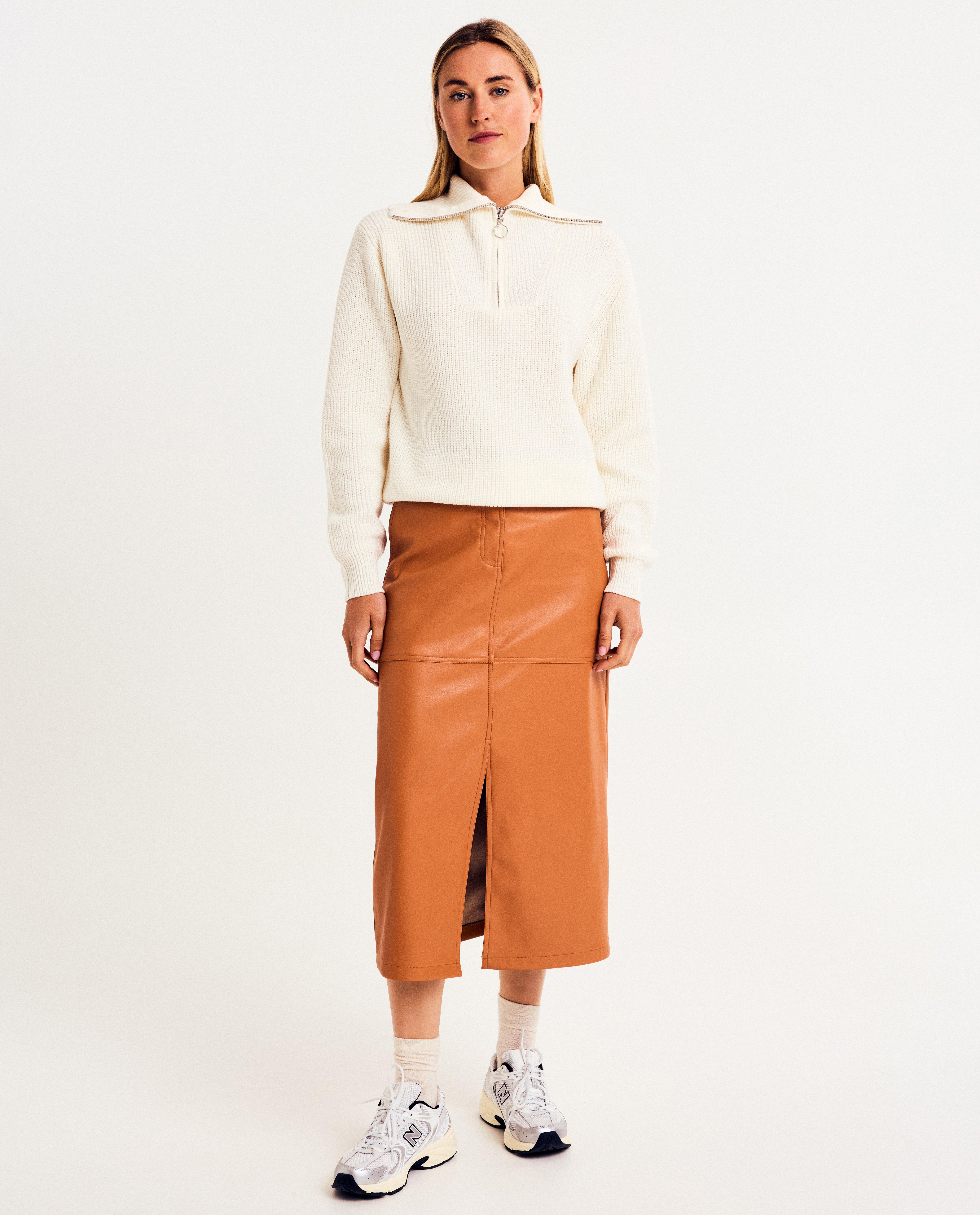 Truien - Trui met korte rits, loose fit