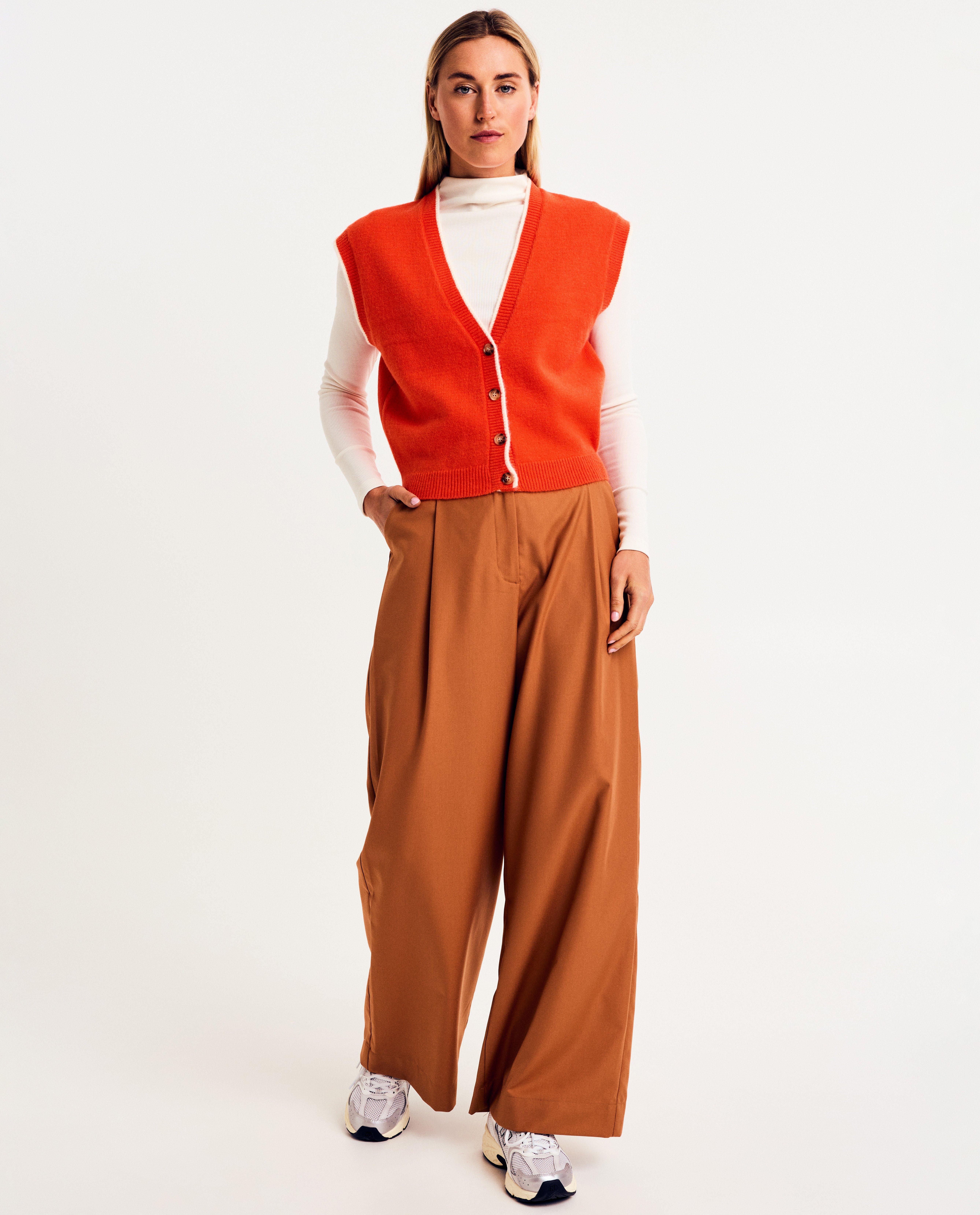 Bruine broek, extra wide fit
