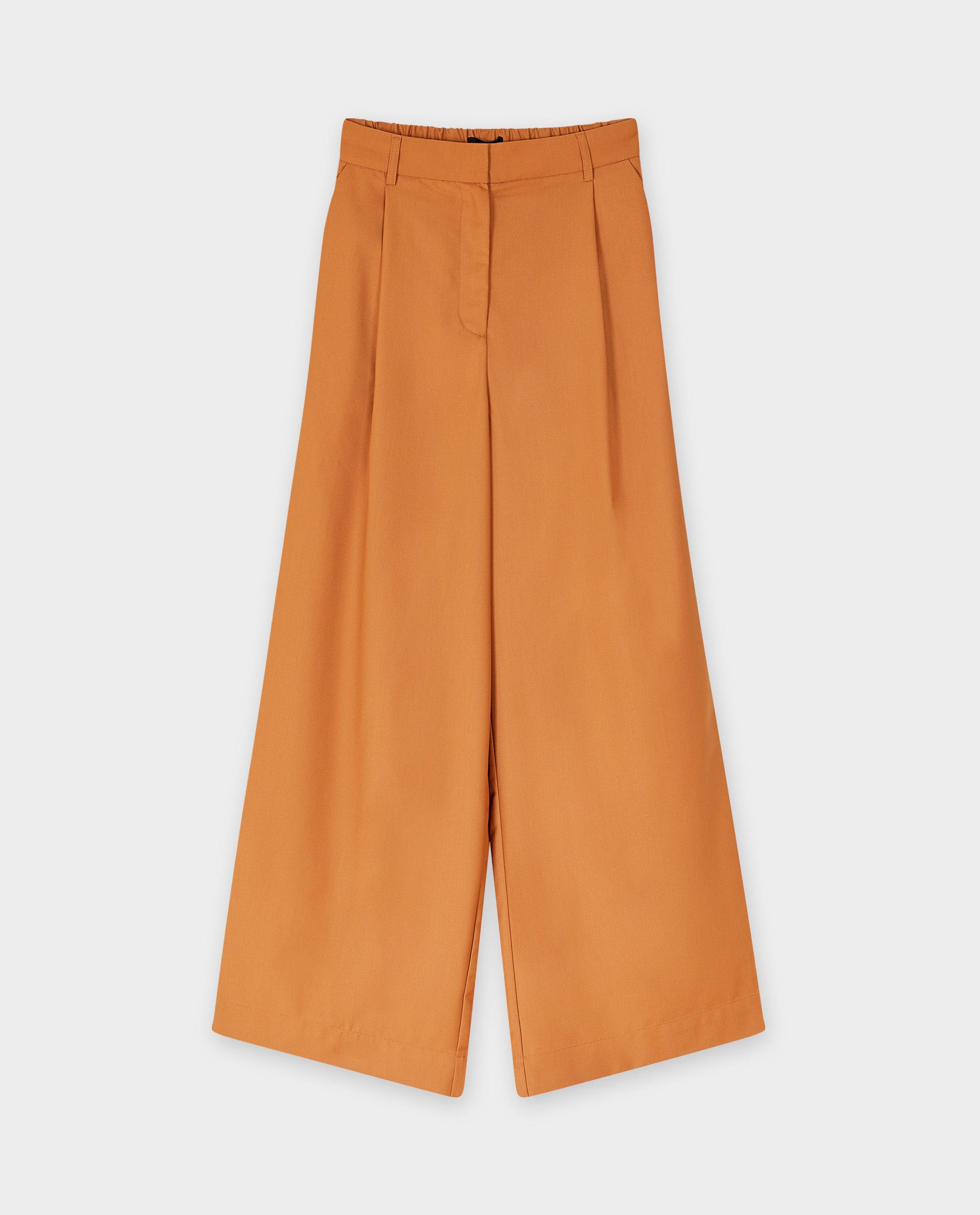 Broeken - Bruine broek, extra wide fit