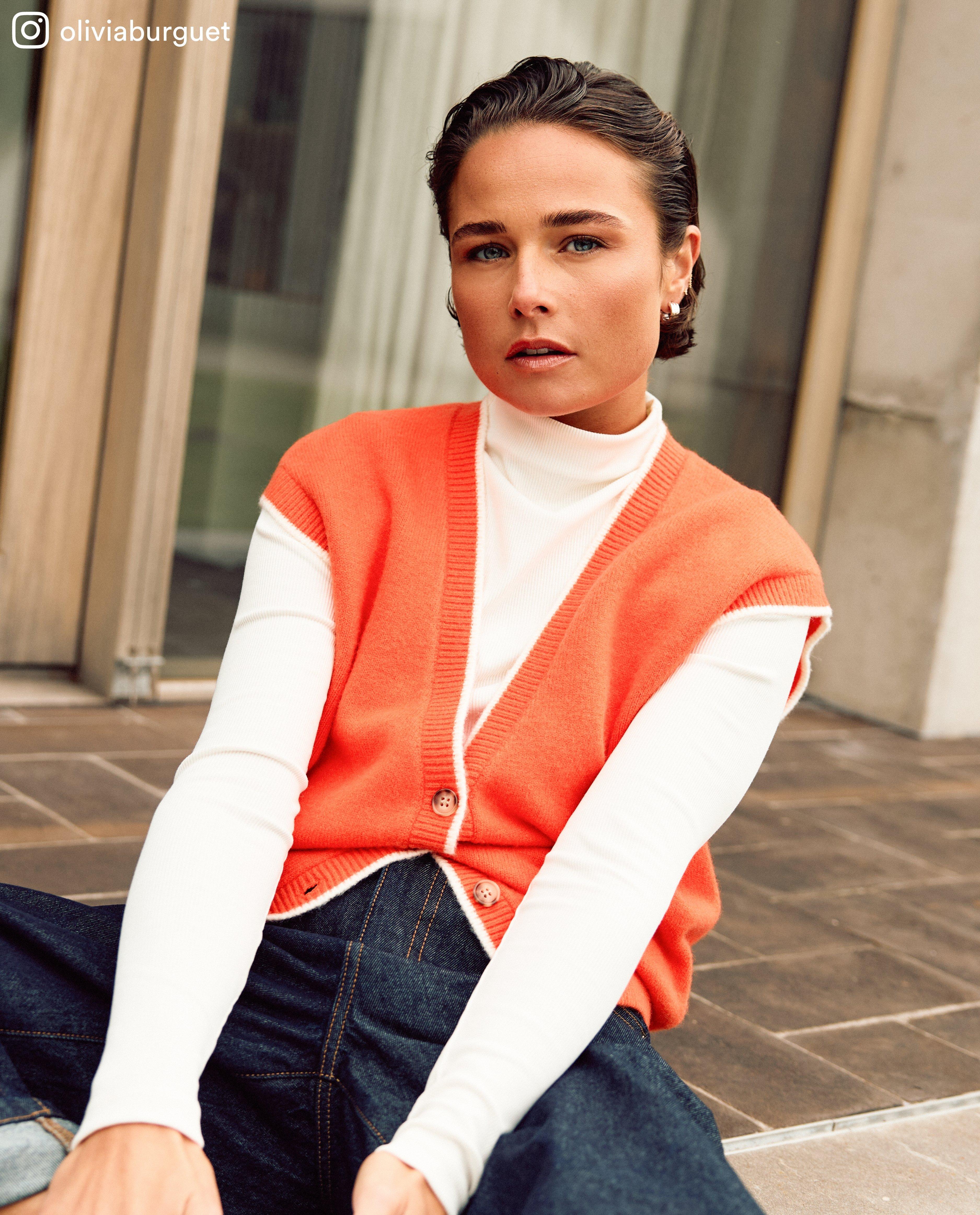 Oranje cardigan