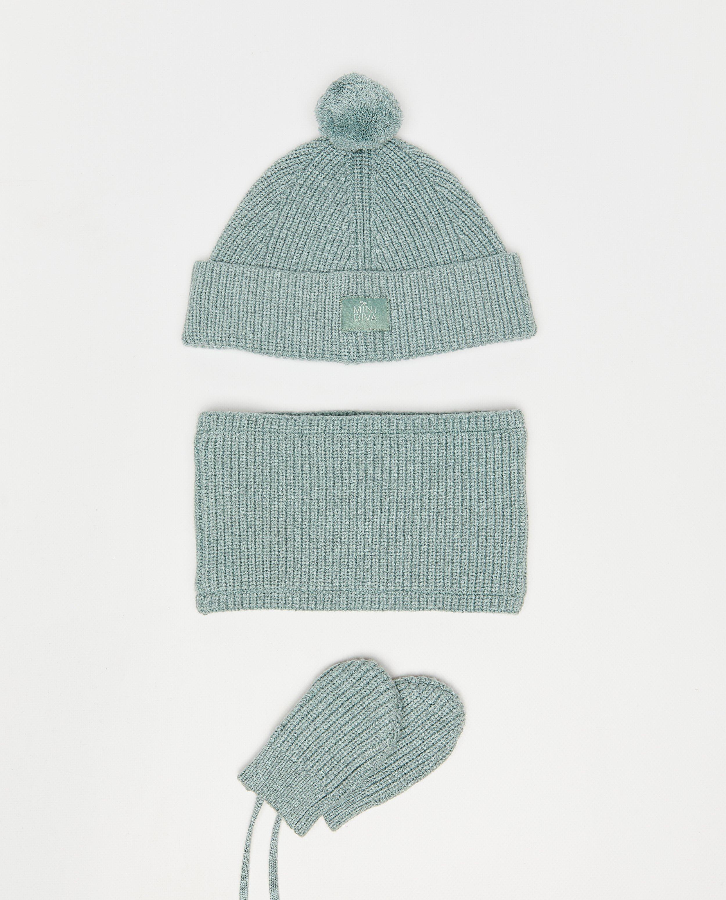 Set: muts + wanten + sjaal, Poppemie - Product Detail - lichtblauw - afbeelding nummer 1