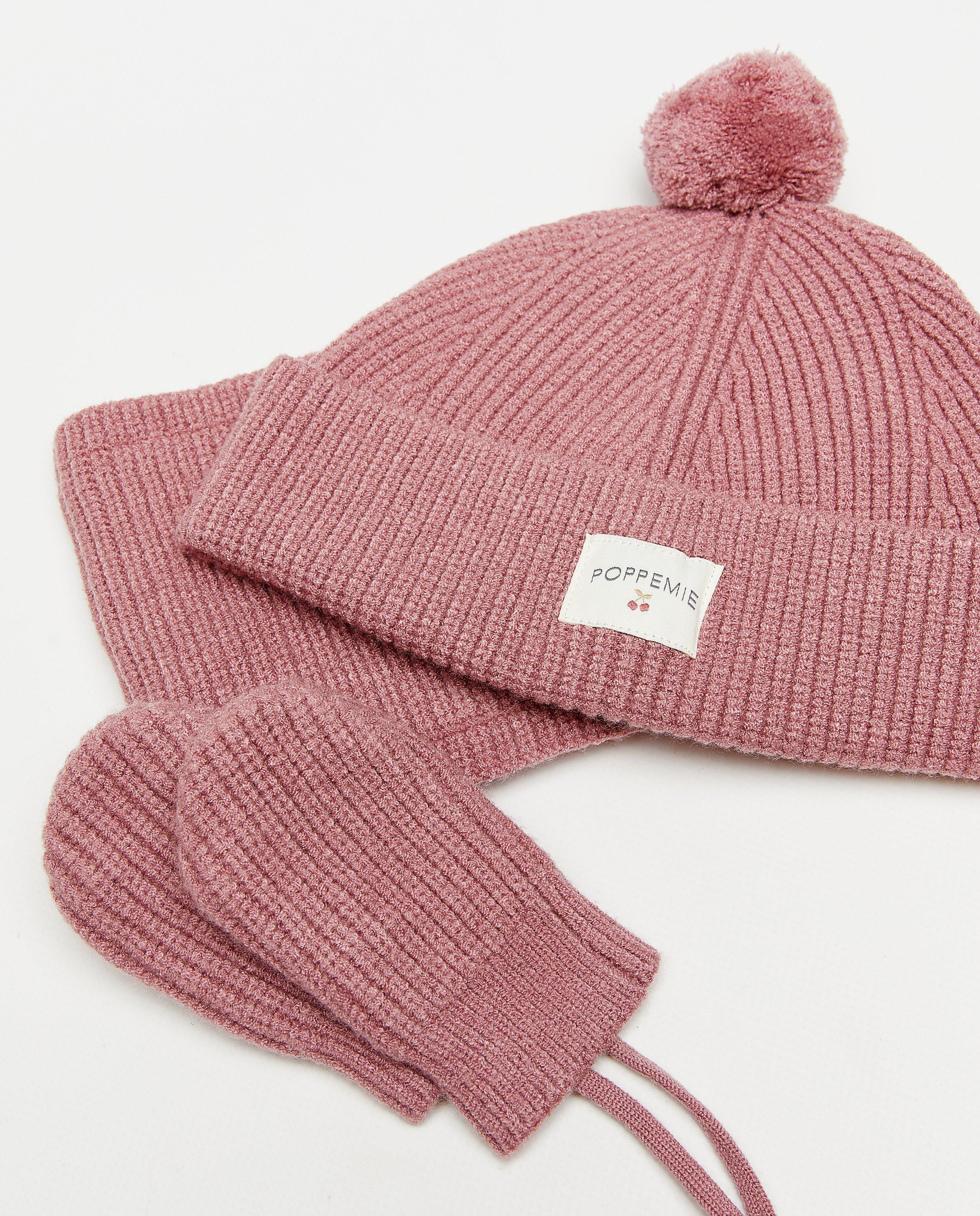 Set: muts + wanten + sjaal, Poppemie - Product Detail - roze - afbeelding nummer 2
