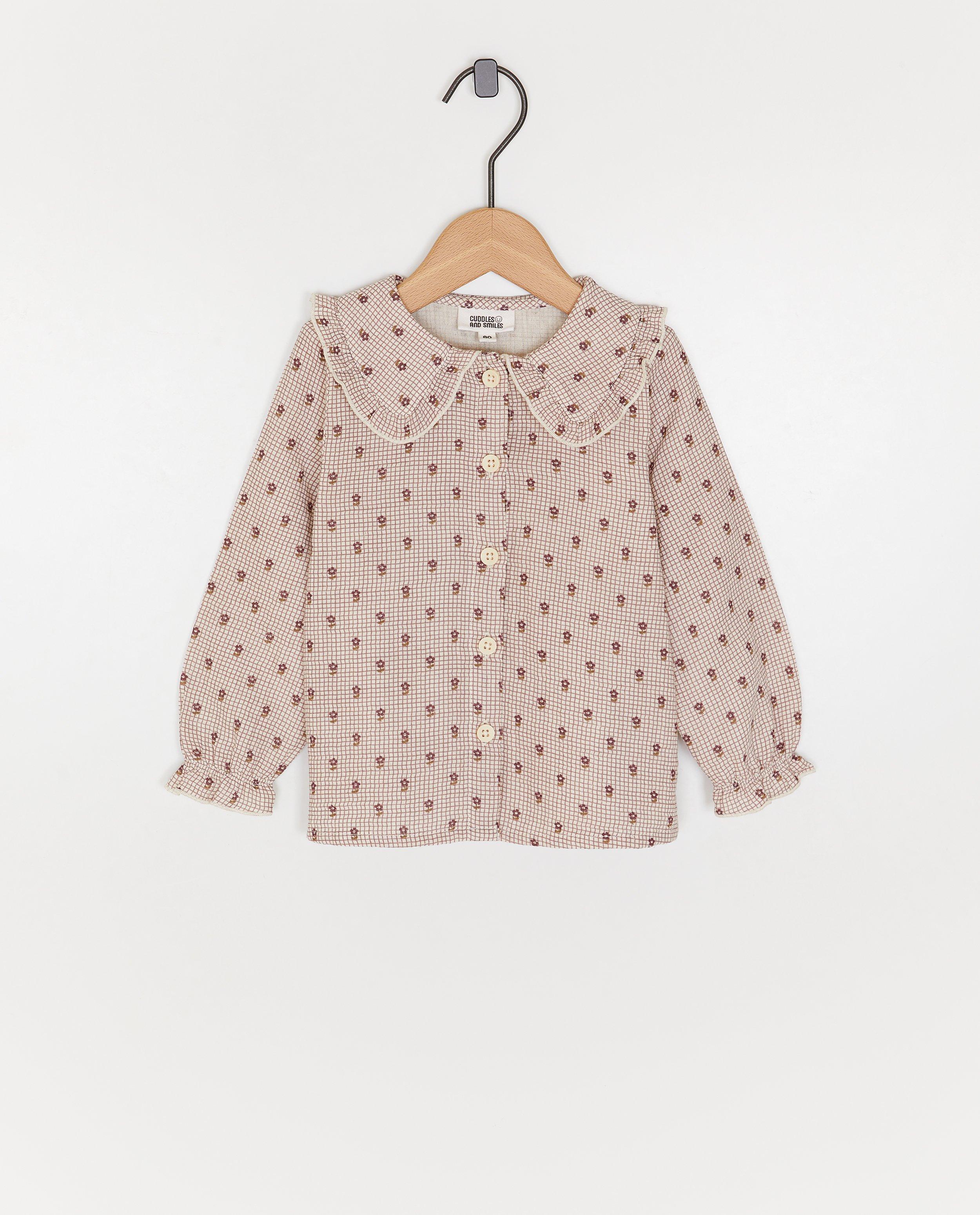 Blouse en tétra avec imprimé floral