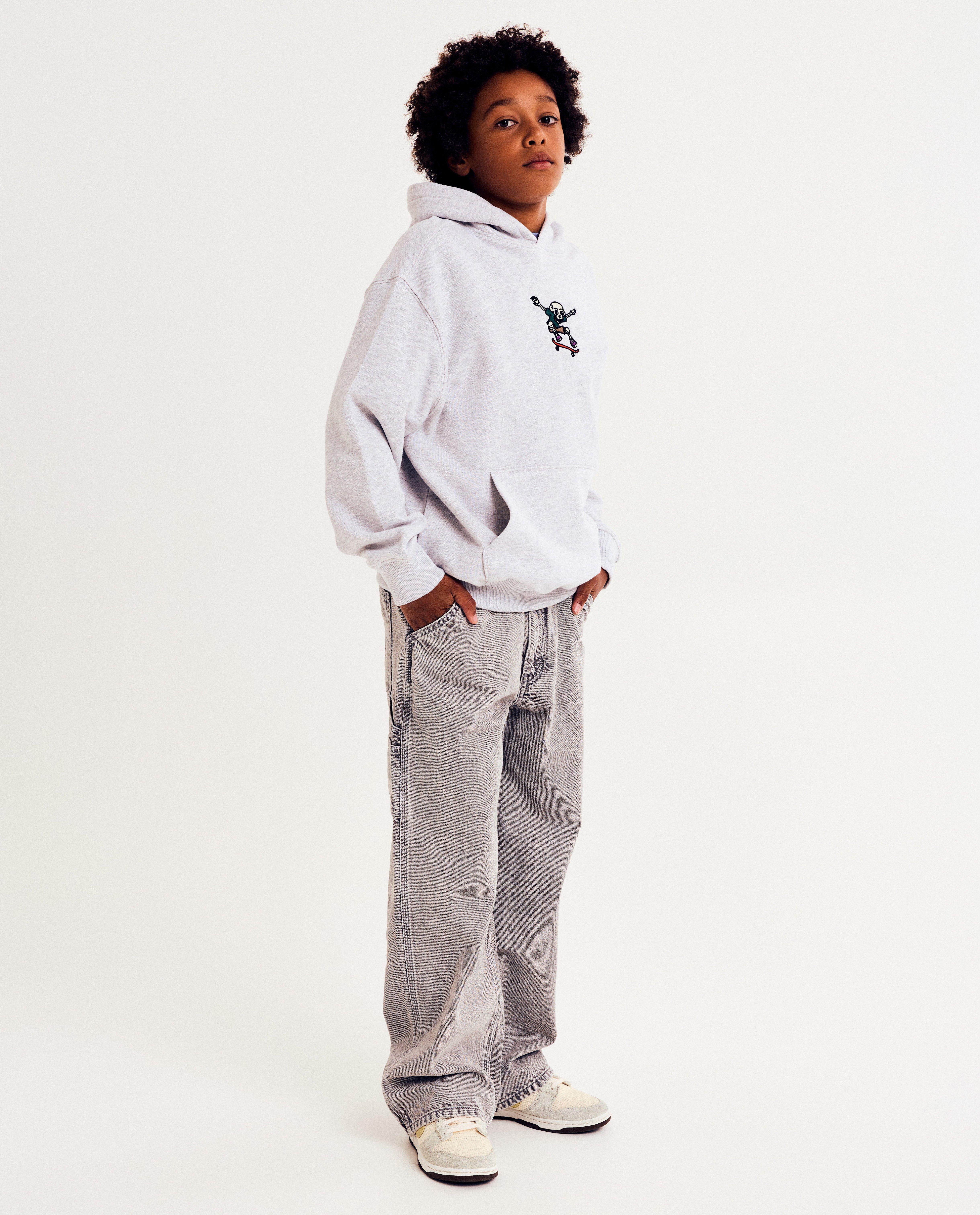 Sweaters - Hoodie met geborduurde figuur, loose fit