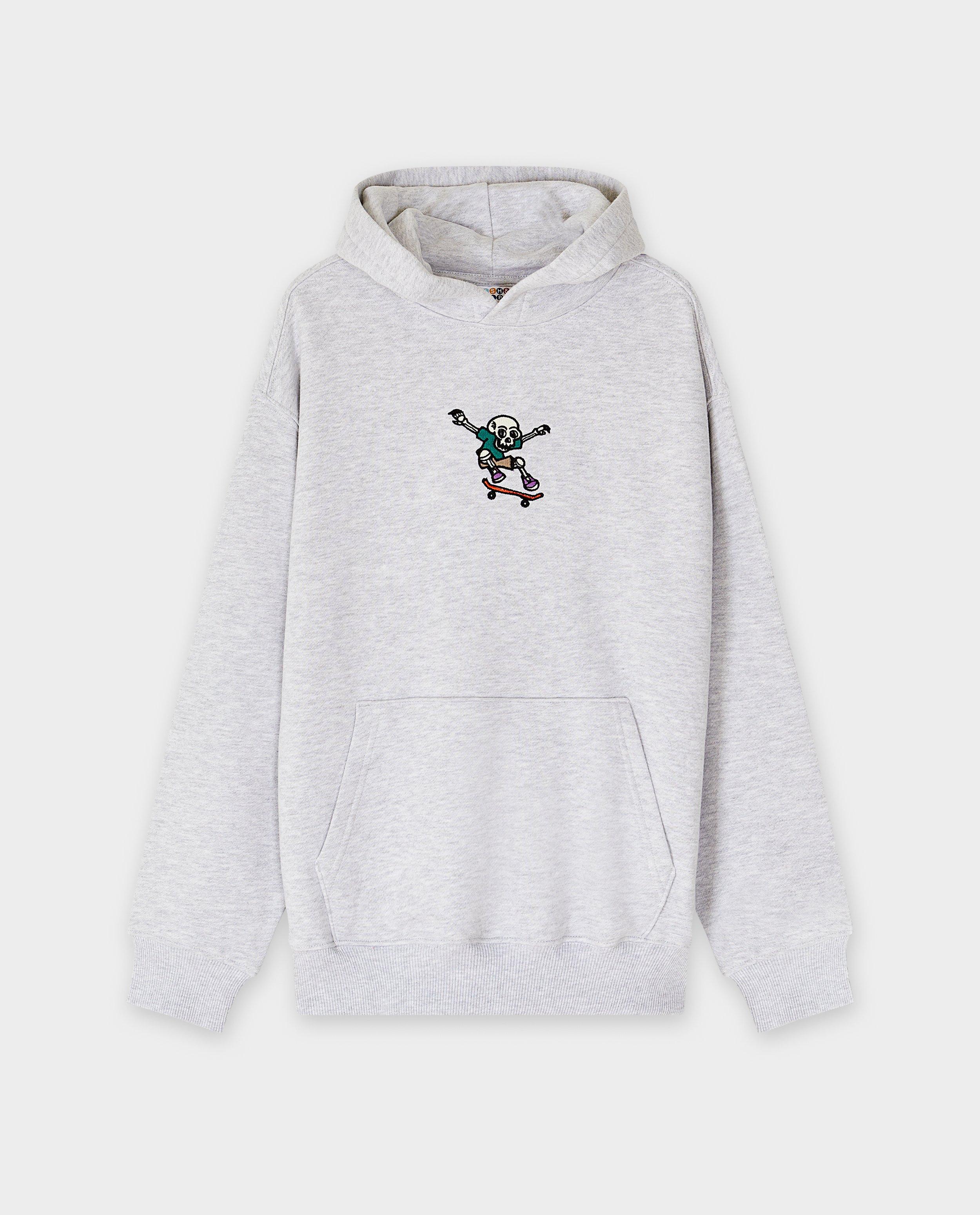 Sweaters - Hoodie met geborduurde figuur, loose fit