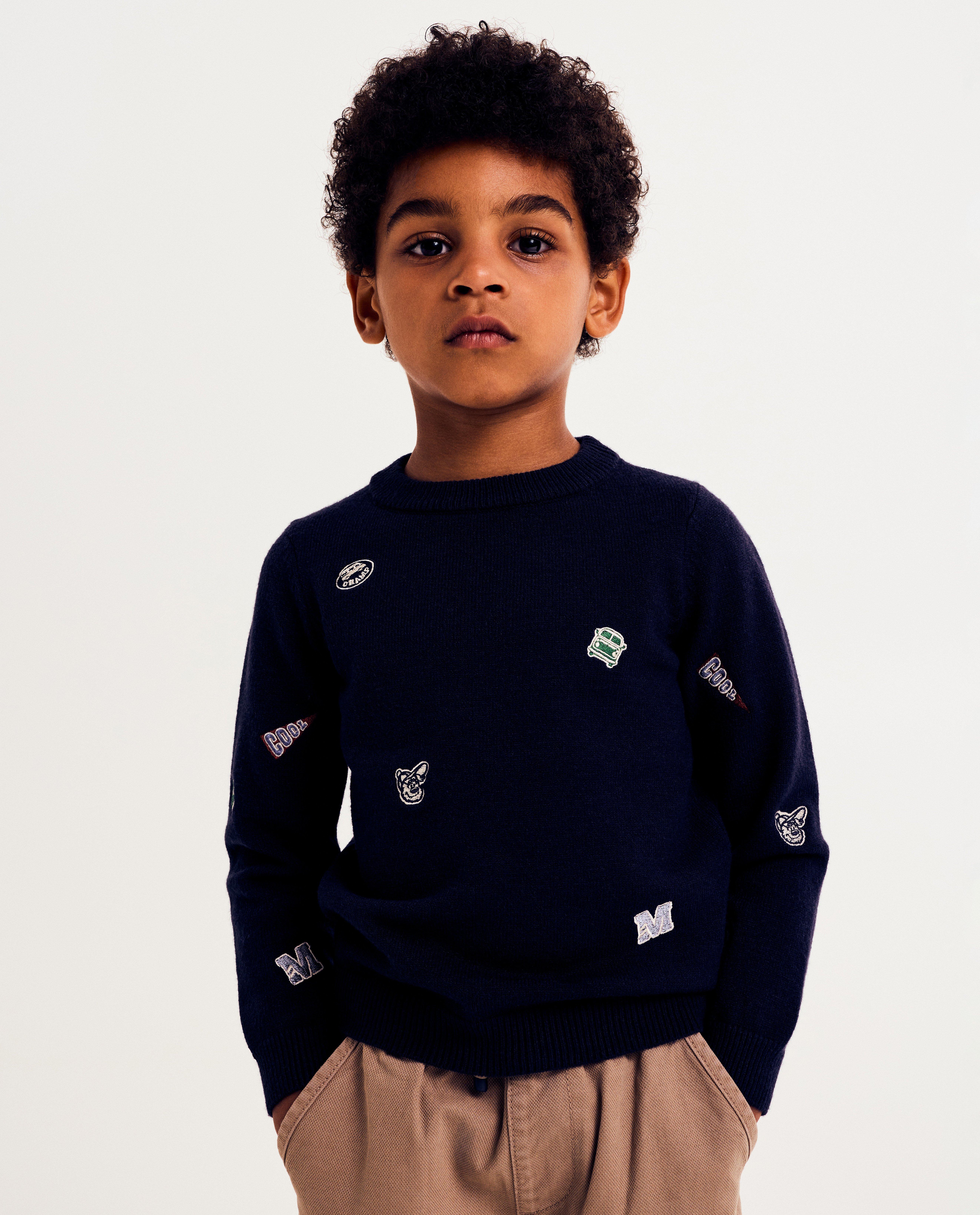 Pull avec motifs brodés