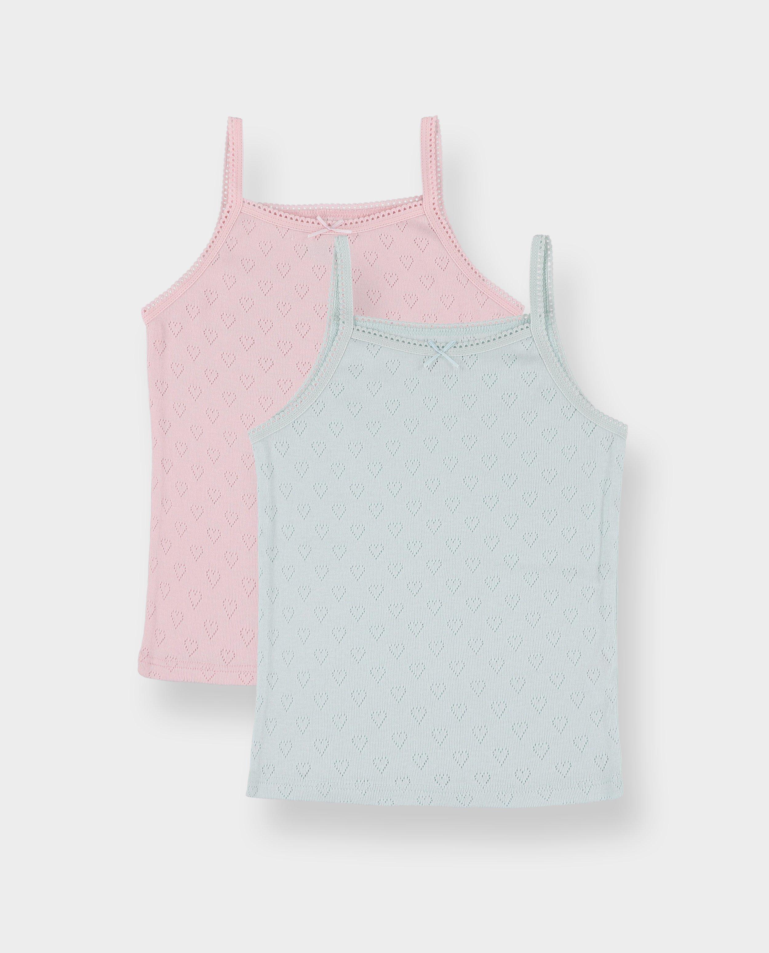 Lot de 2 singlets &agrave; bretelles spaghetti, 86-128 - D&eacute;tails du produit - rose clair - image num&eacute;ro 1