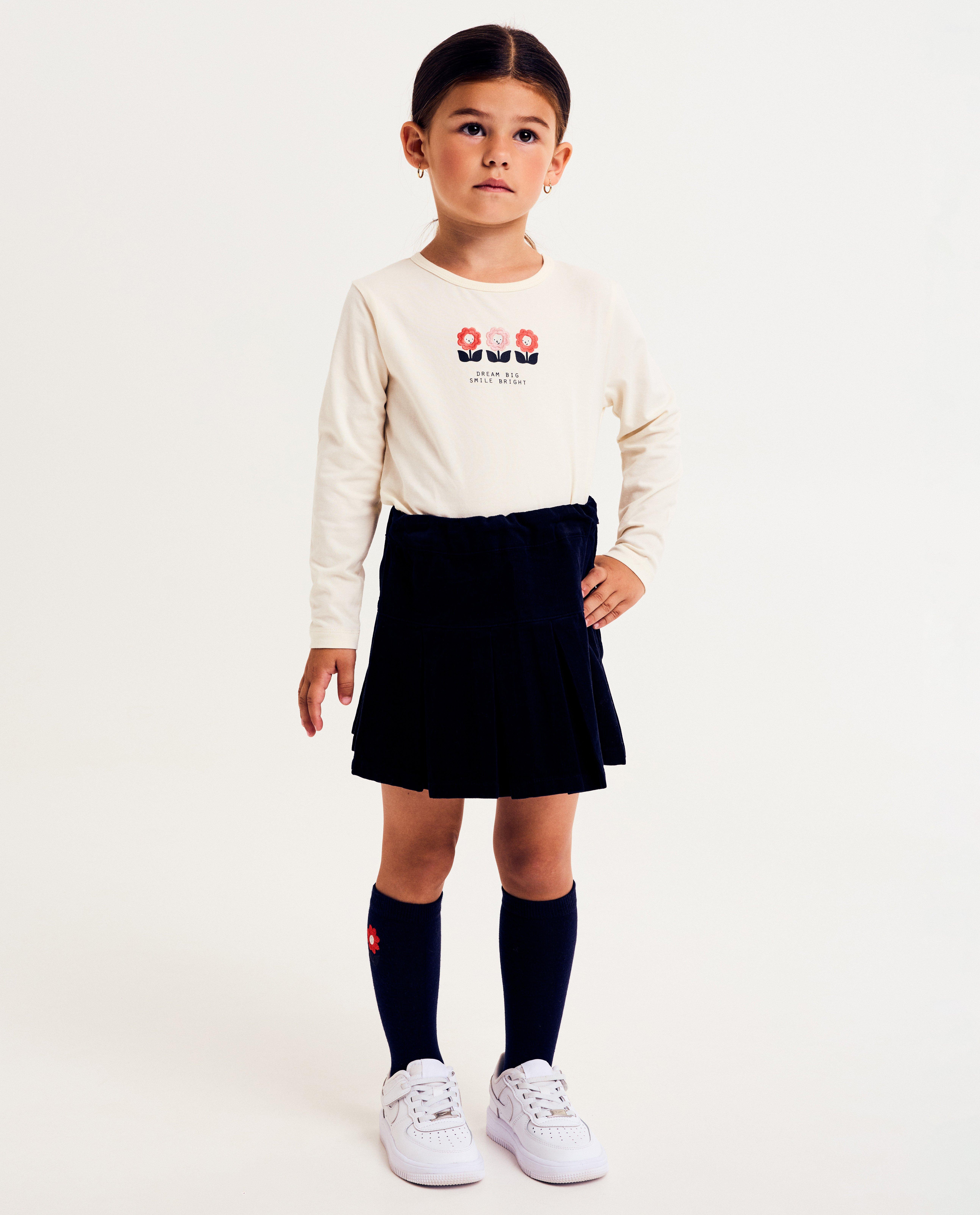 T-shirts - Longsleeve met geborduurde bloem