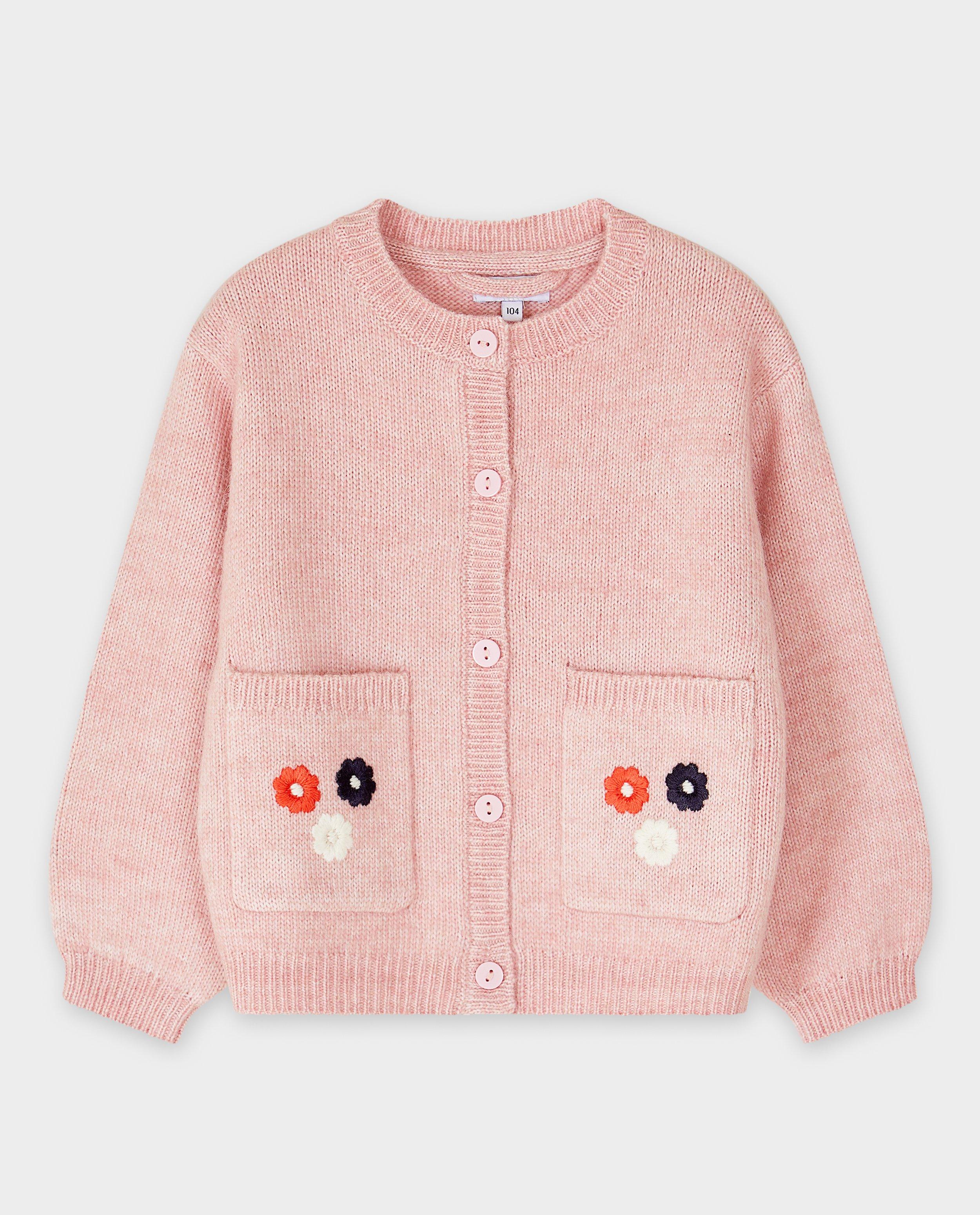 Cardigan - Cardigan met geborduurde bloemen