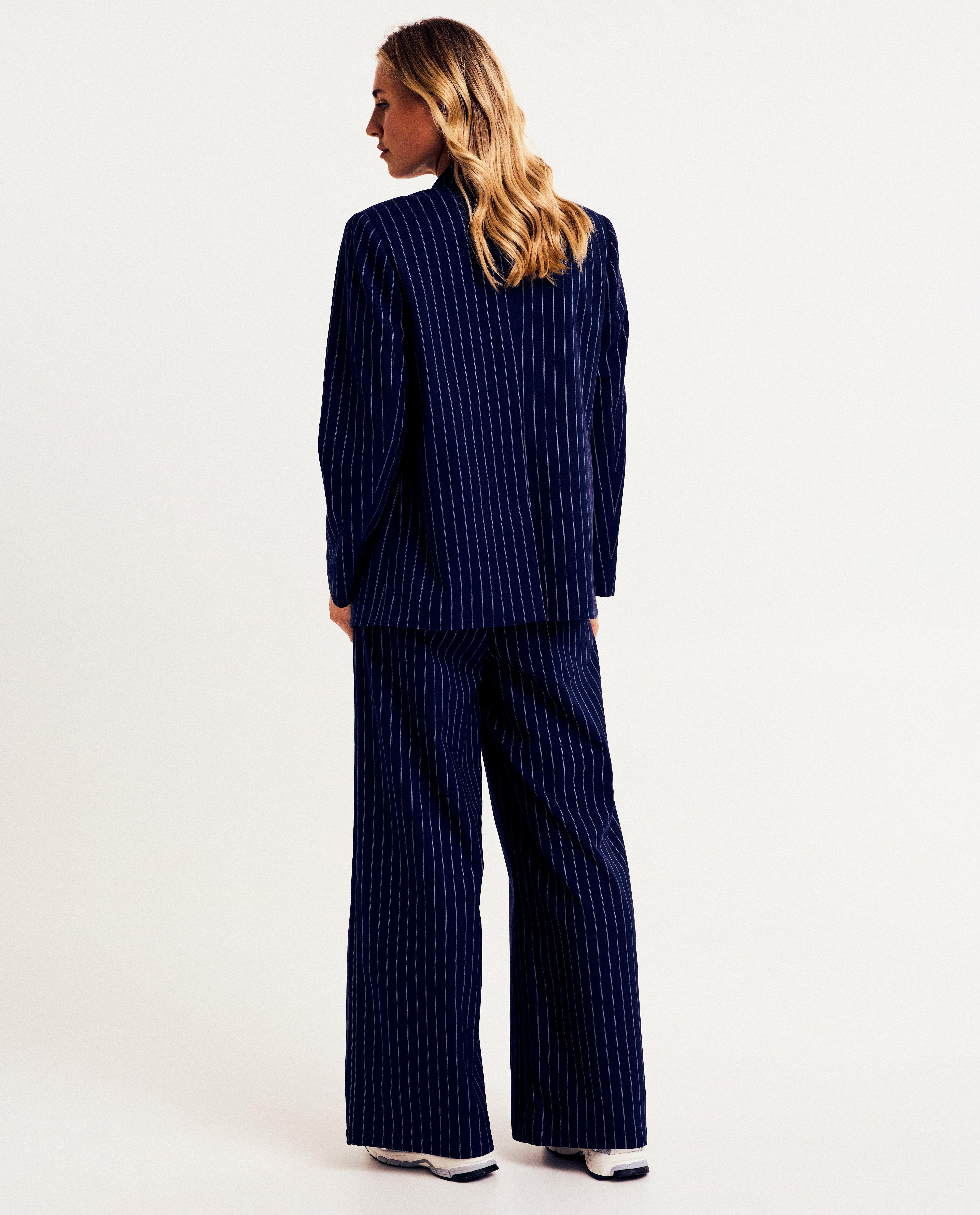Blazers - Grijze blazer, oversized fit