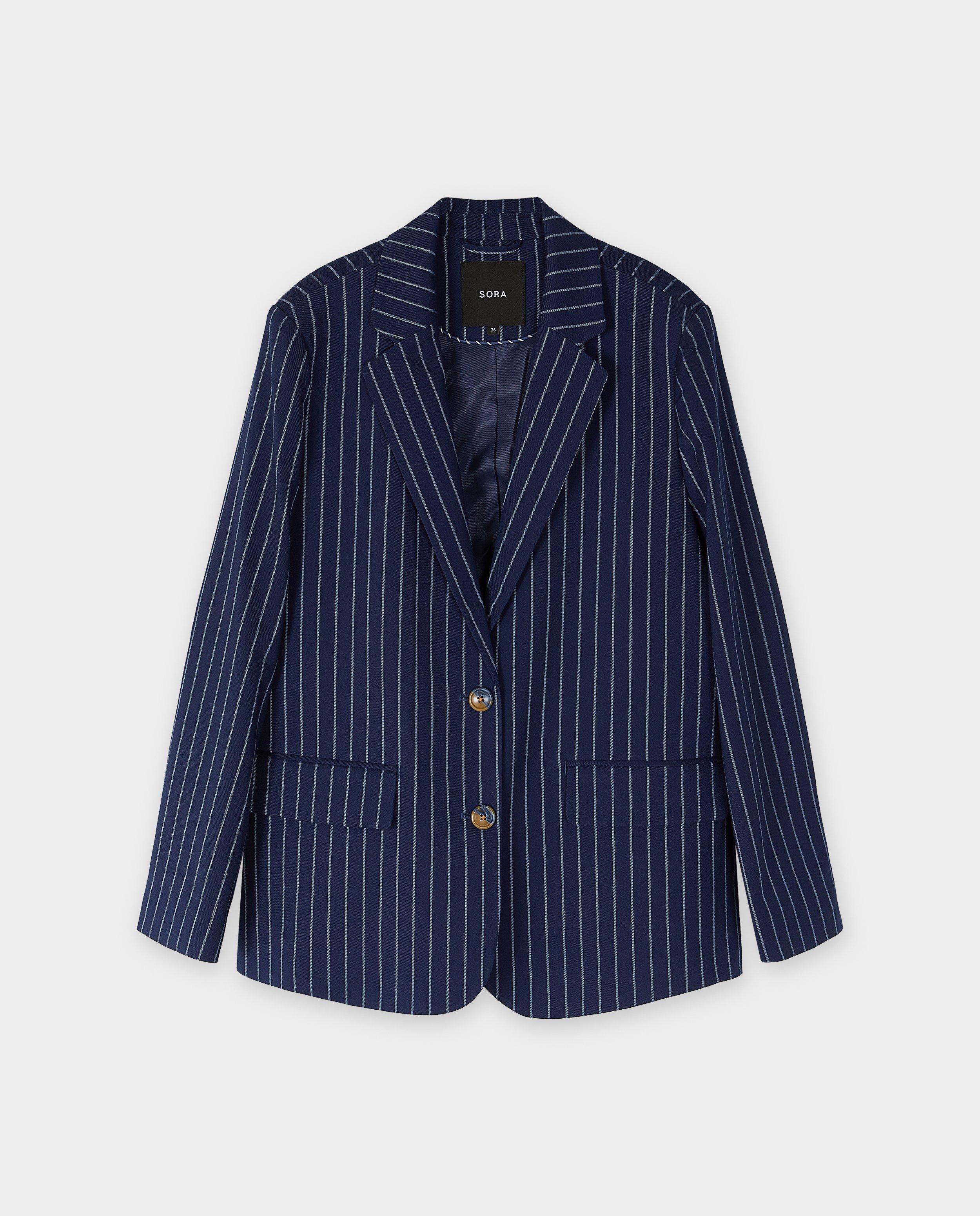 Blazers - Grijze blazer, oversized fit