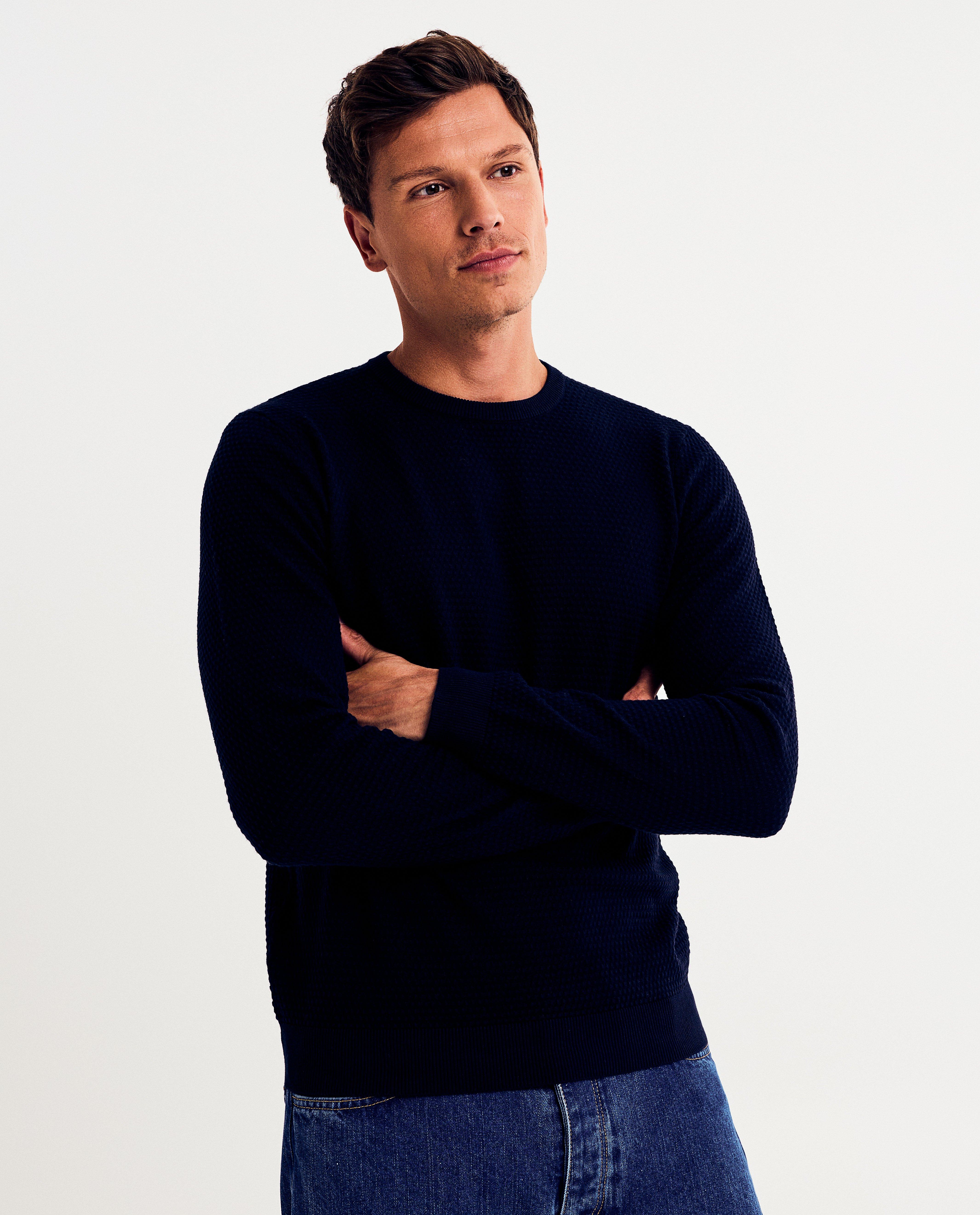 Trui met structuur, regular fit - Product Detail - donkerblauw - afbeelding nummer 1