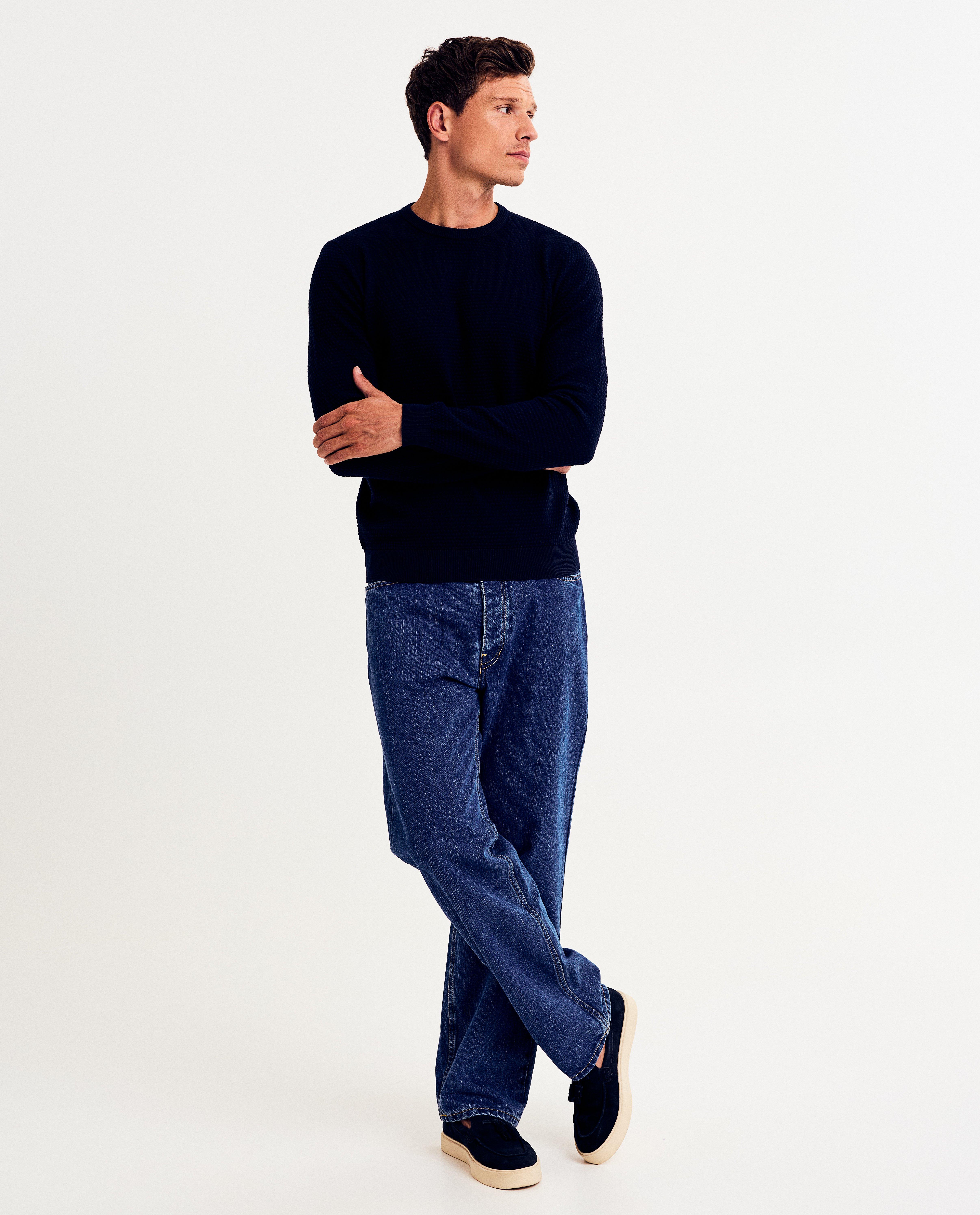 Trui met structuur, regular fit - Product Detail - donkerblauw - afbeelding nummer 2