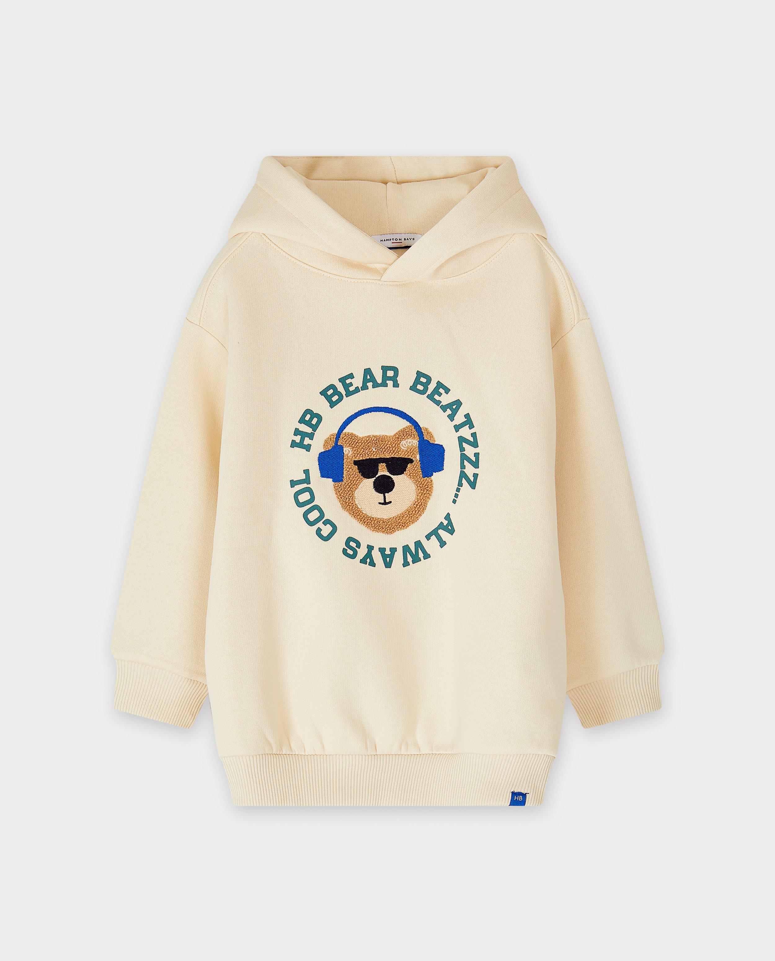 Sweats - Sweat à capuche avec ours en bouclé, loose fit