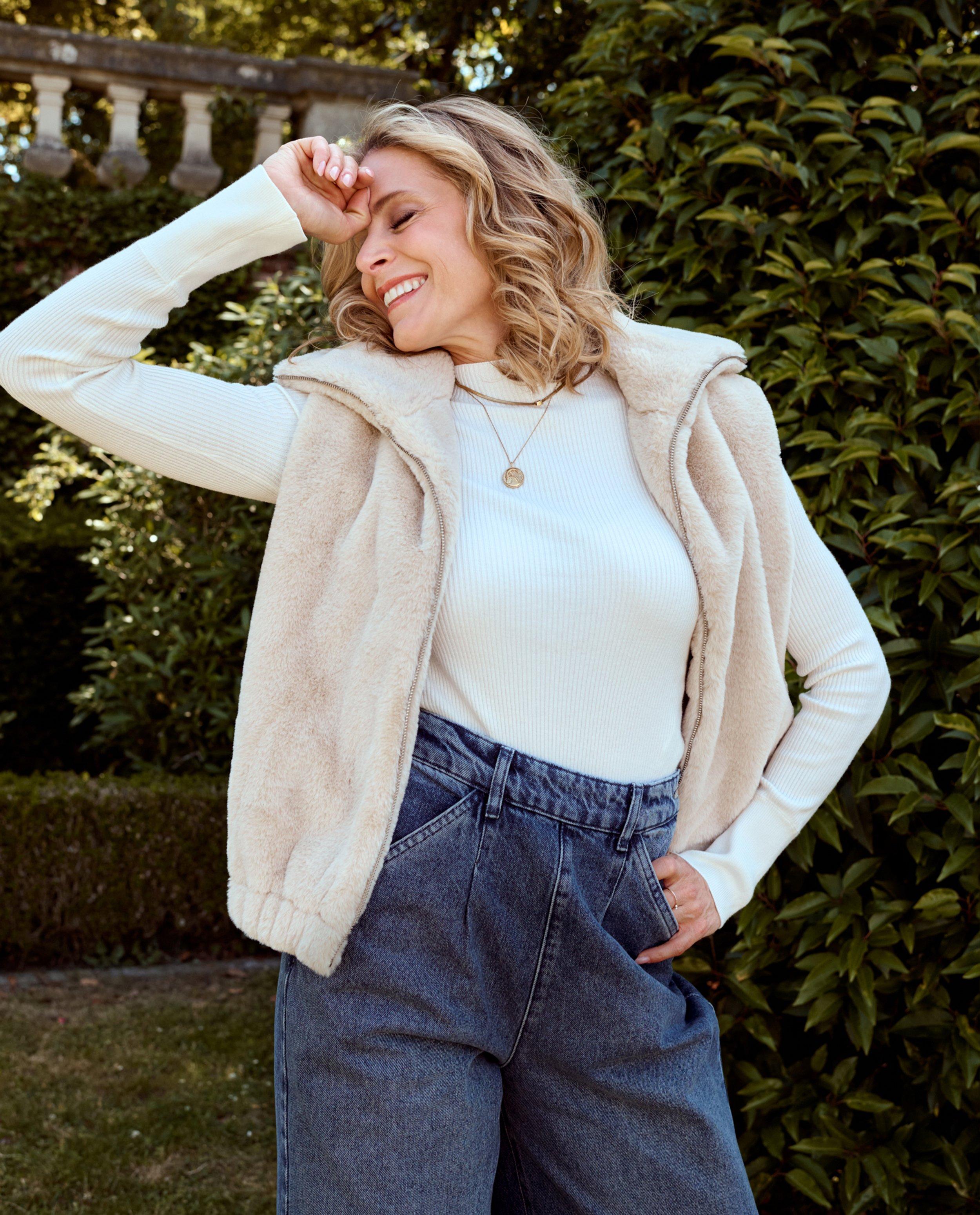 Faux fur vest