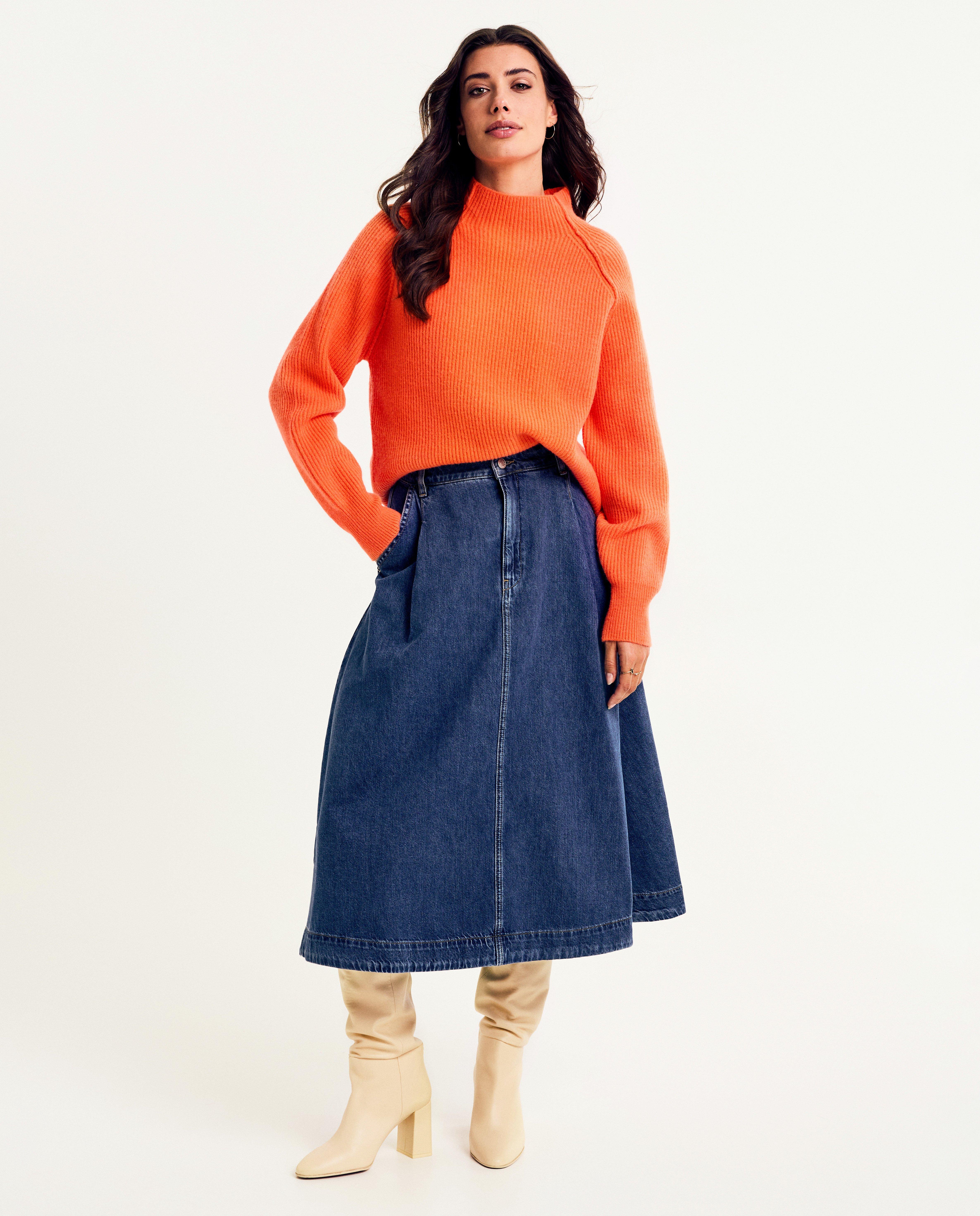 Blauwe jeansrok