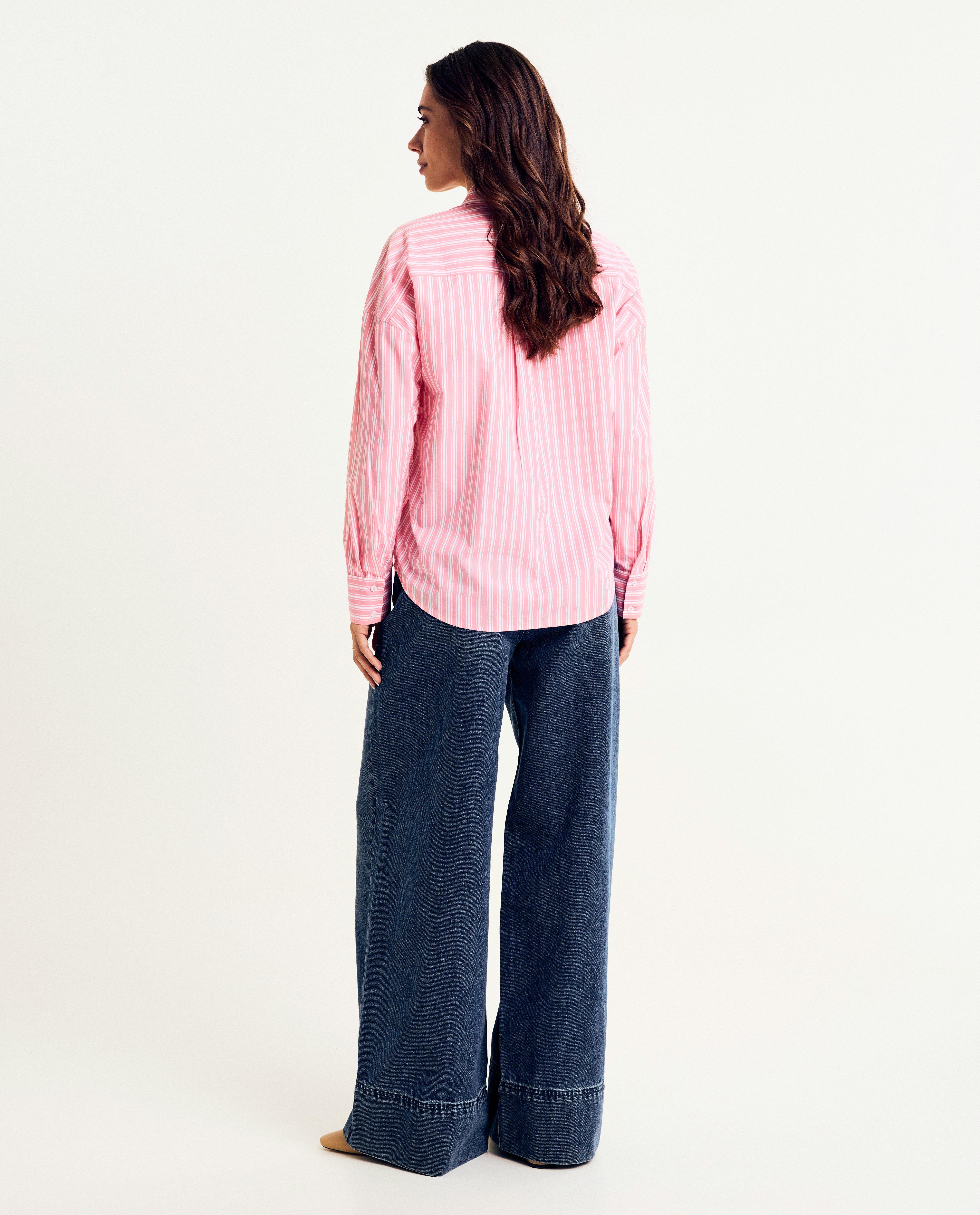 Hemden - Hemd met siersteentjes, oversized fit