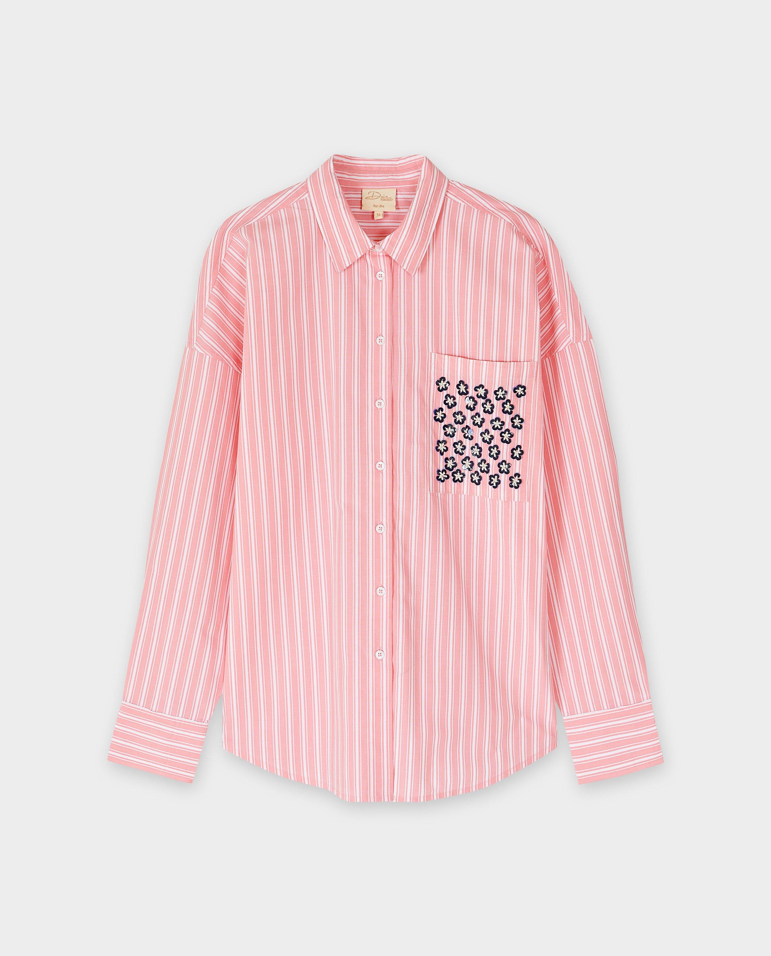 Hemden - Hemd met siersteentjes, oversized fit
