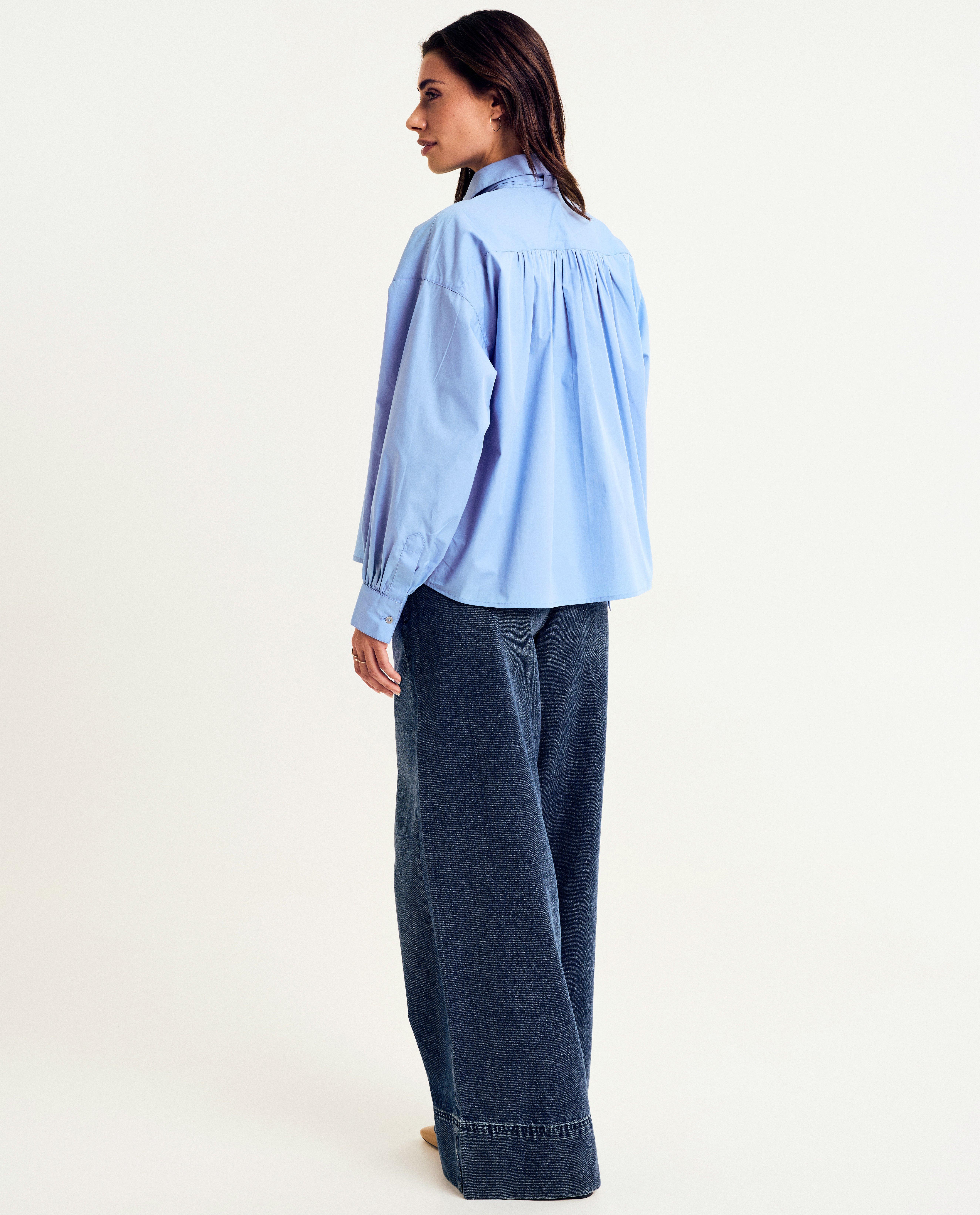 Blouse avec n&oelig;ud - D&eacute;tails du produit - bleu clair - image num&eacute;ro 4