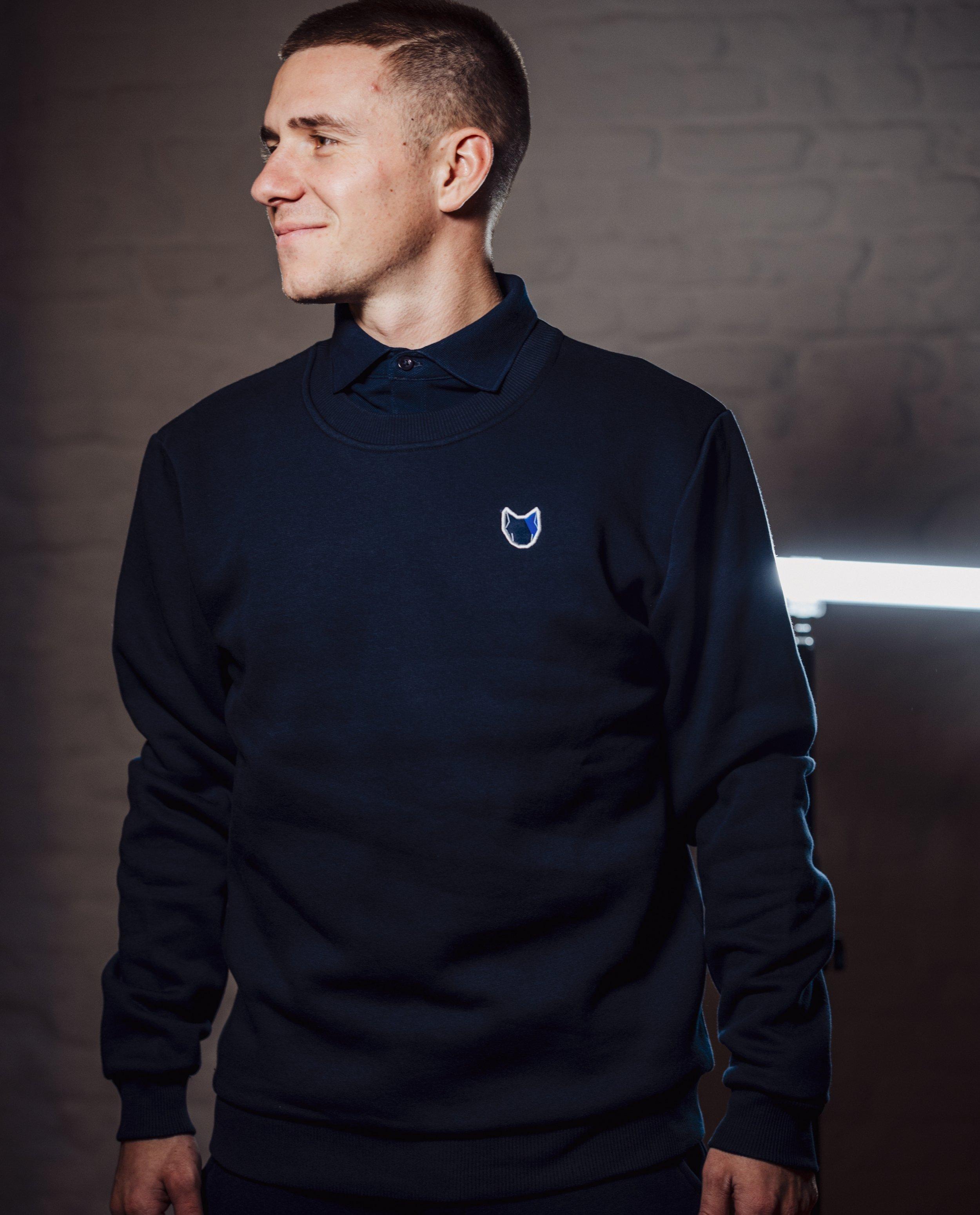 Donkerblauwe sweater met logo The Wolfpack - null - The Wolfpack