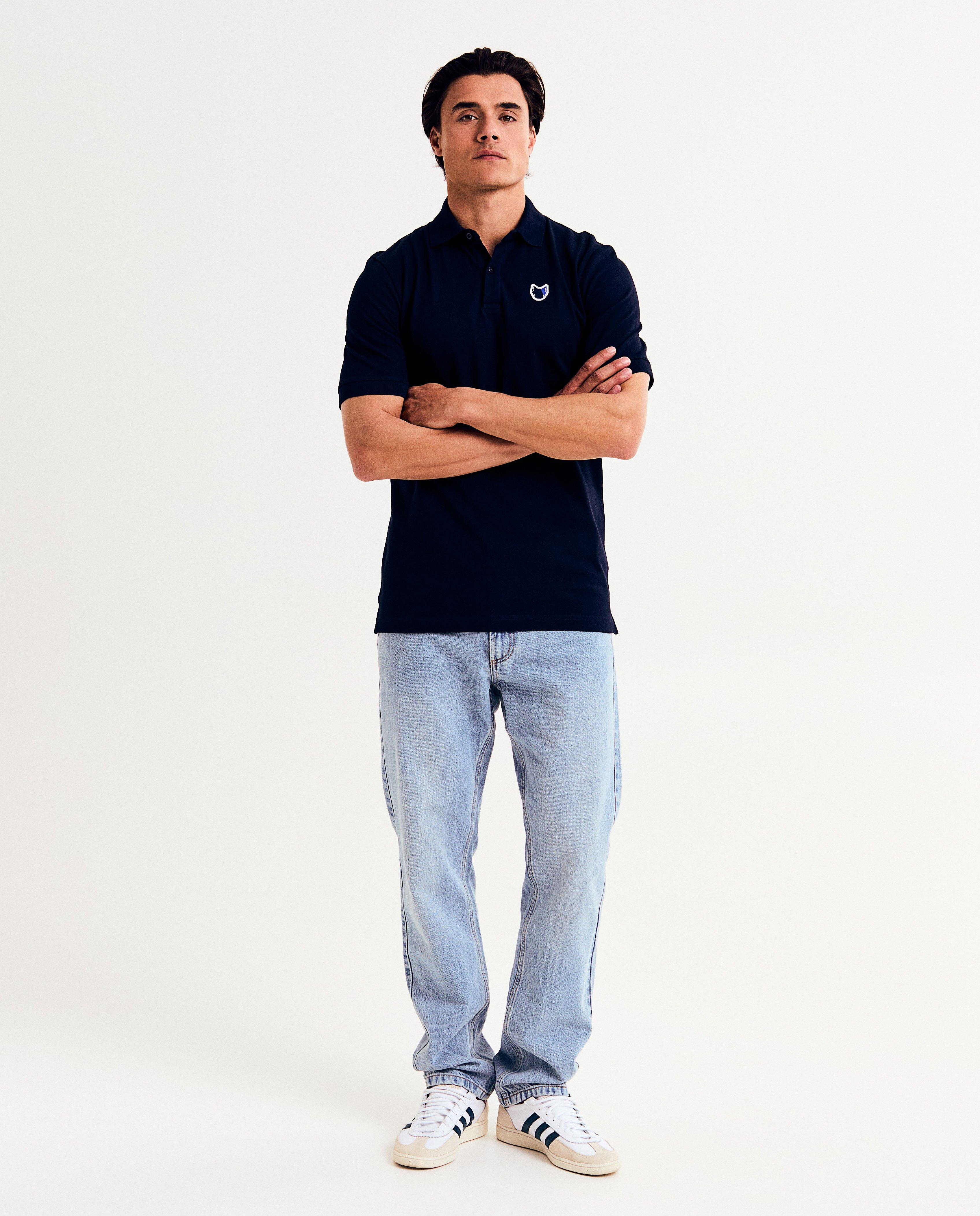 Polo's - Donkerblauwe polo met logo The Wolfpack