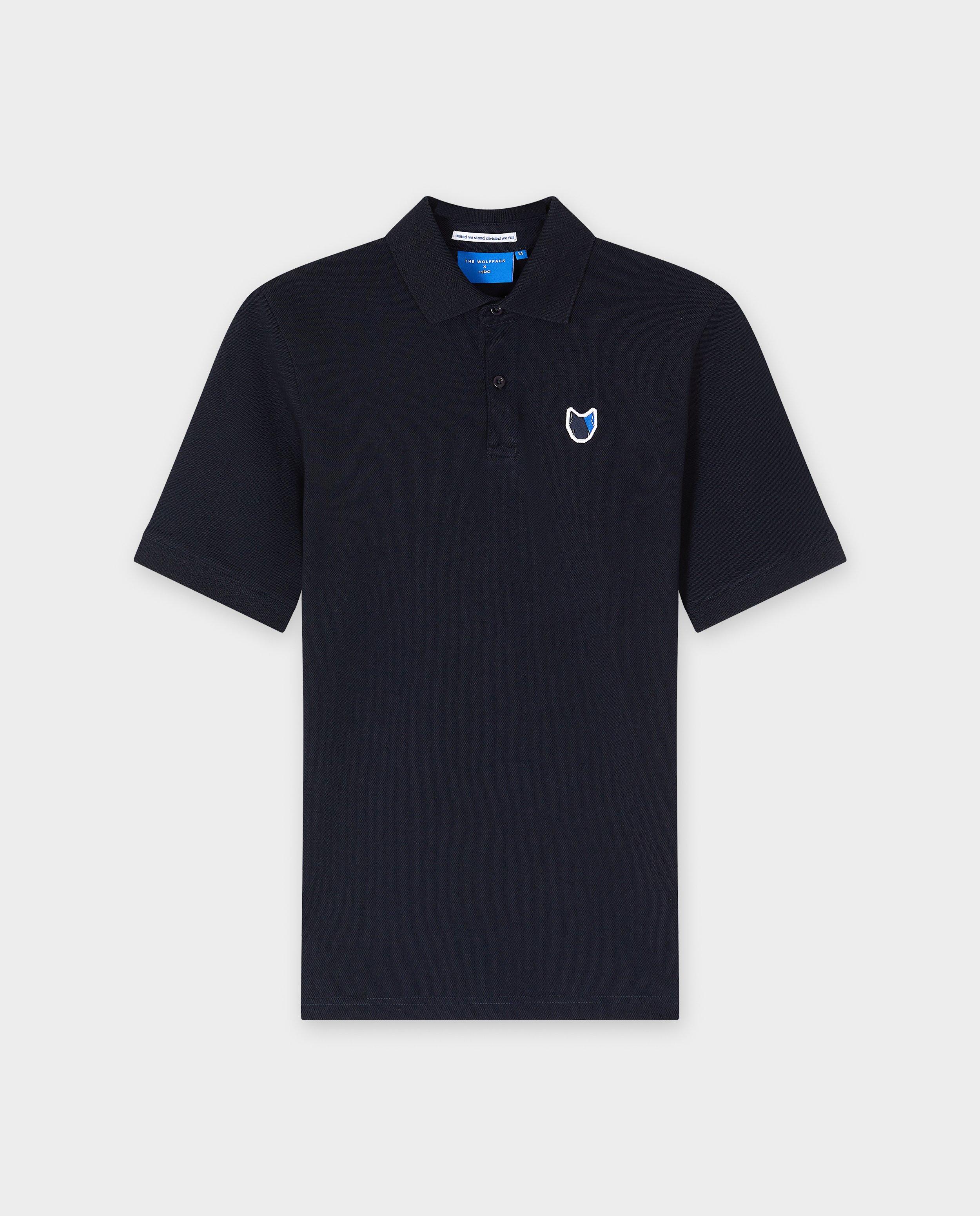 Polo's - Donkerblauwe polo met logo The Wolfpack