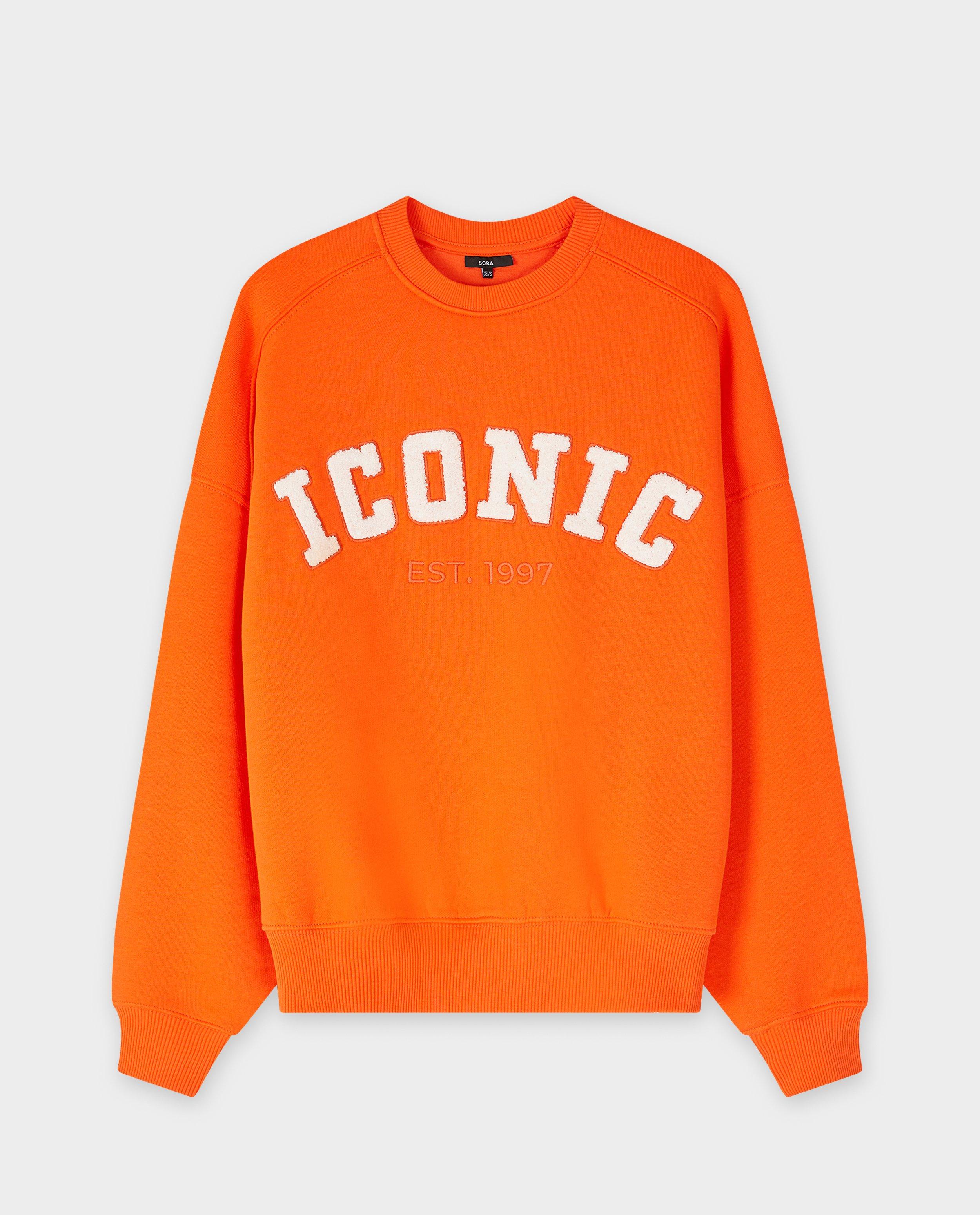 Sweaters - Sweater met opschrift van bouclé