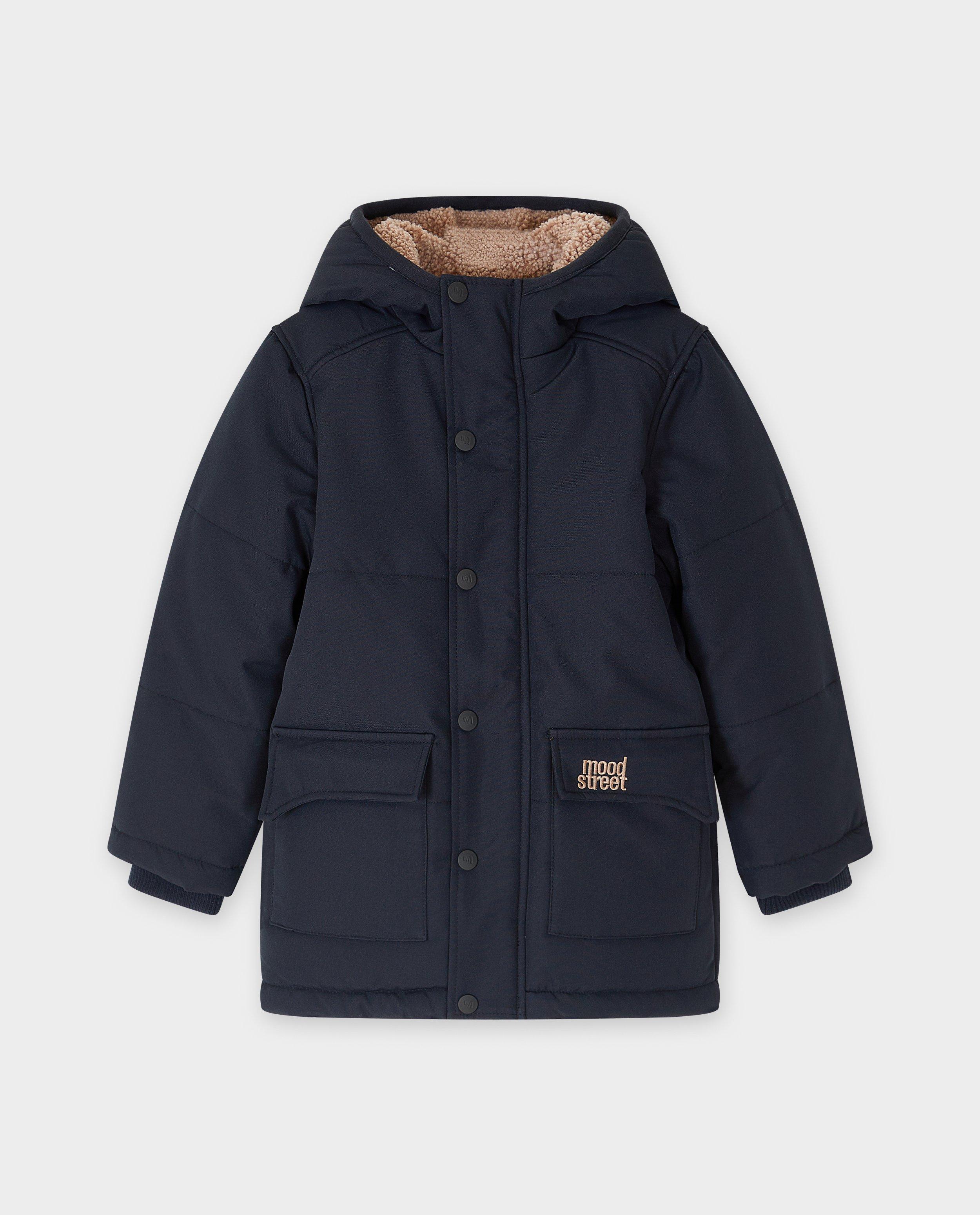 Veste bleu foncé en polyester recyclé