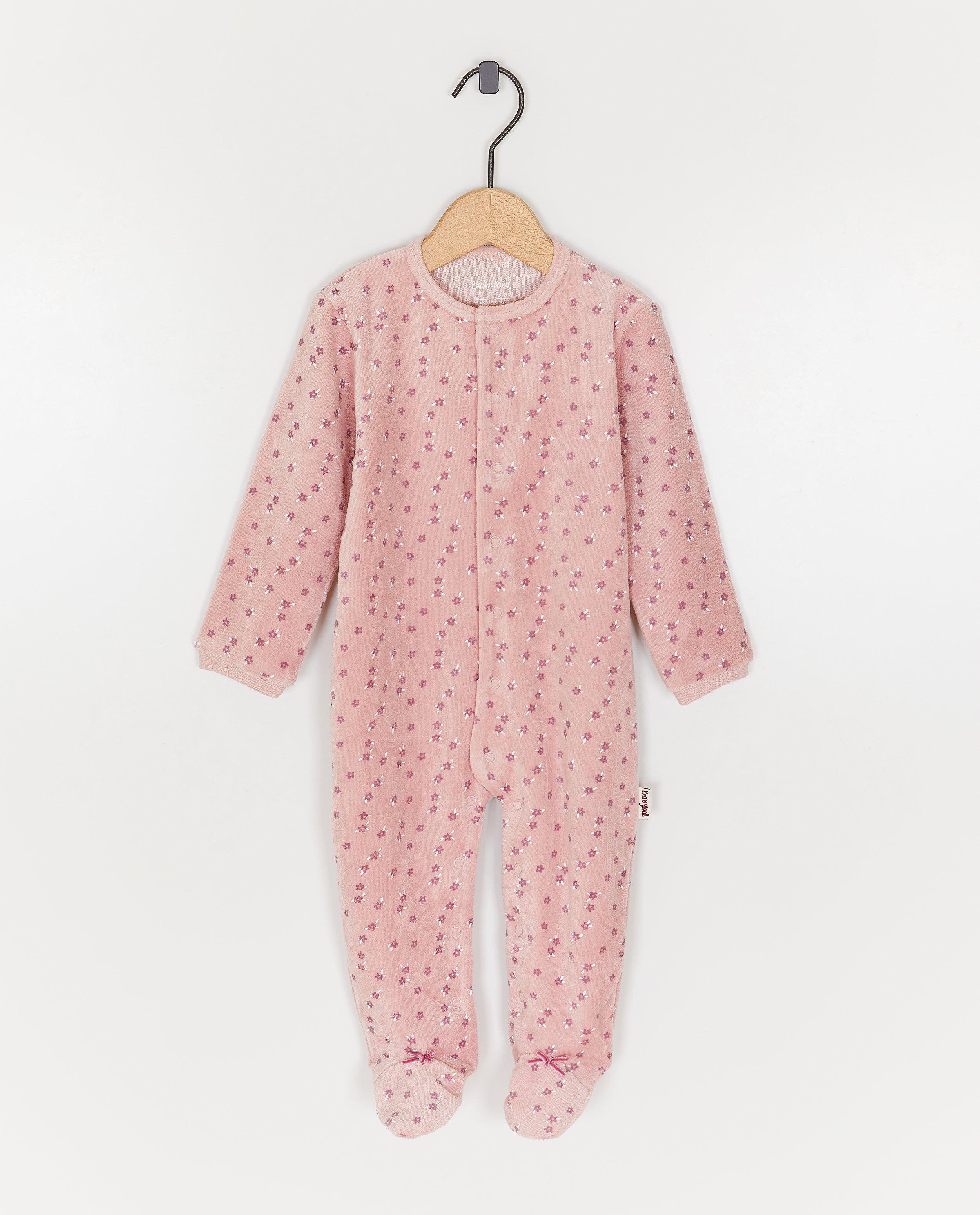 Fluwelen pyjama met voetjes