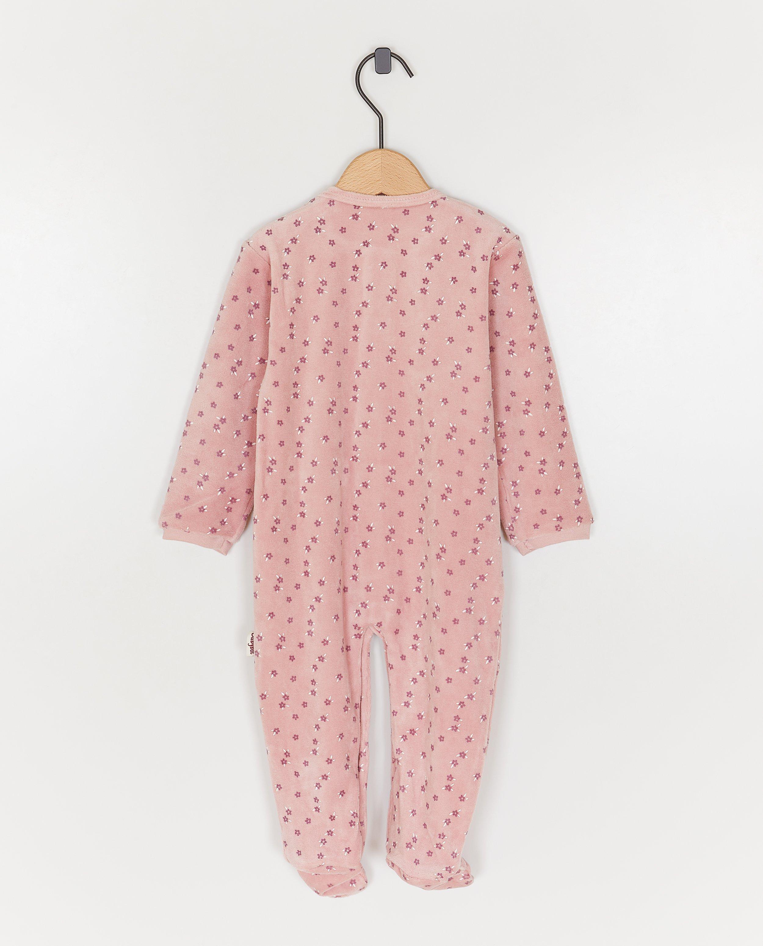 Nachtkleding - Fluwelen pyjama met voetjes