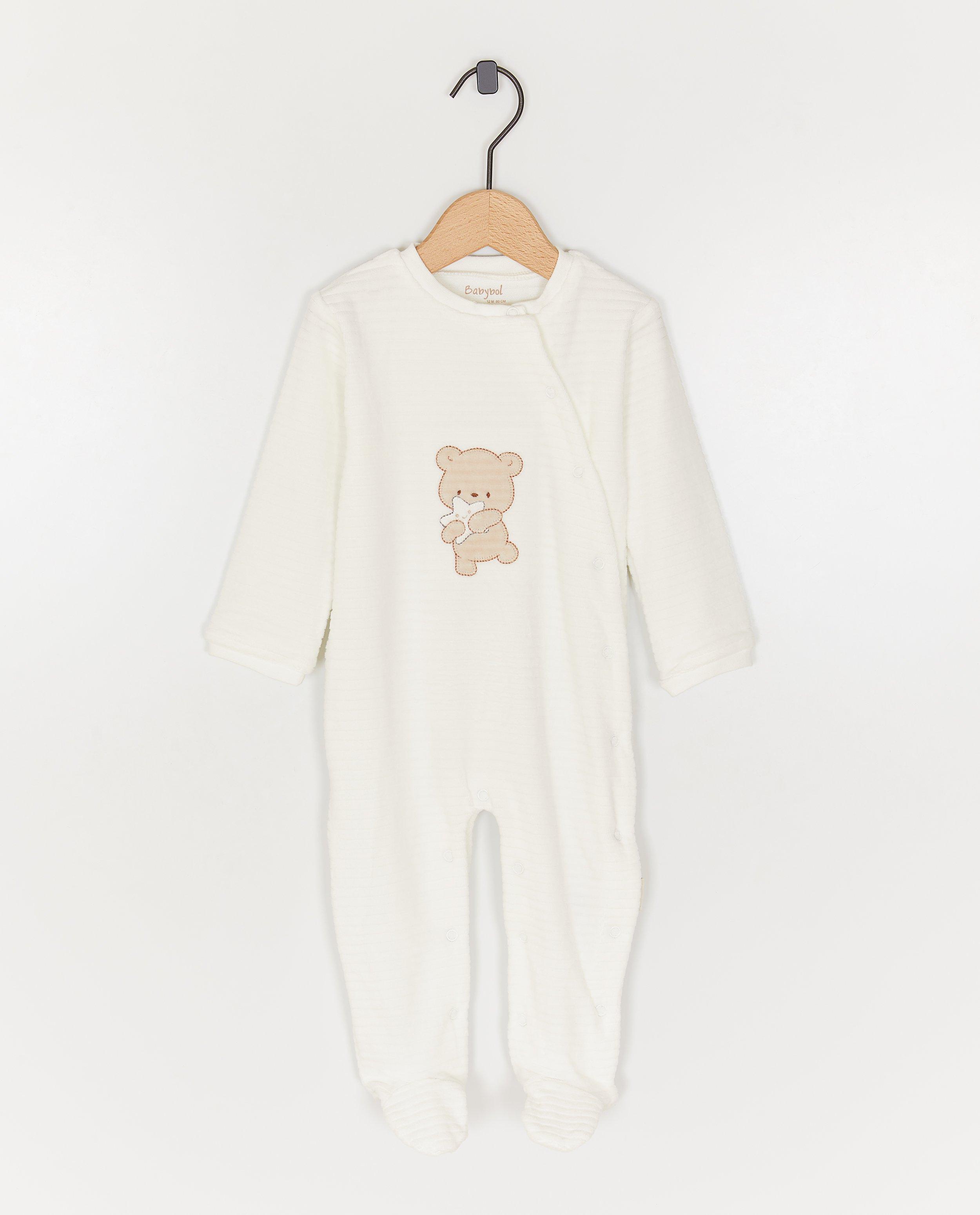 Fluwelen pyjama met voetjes