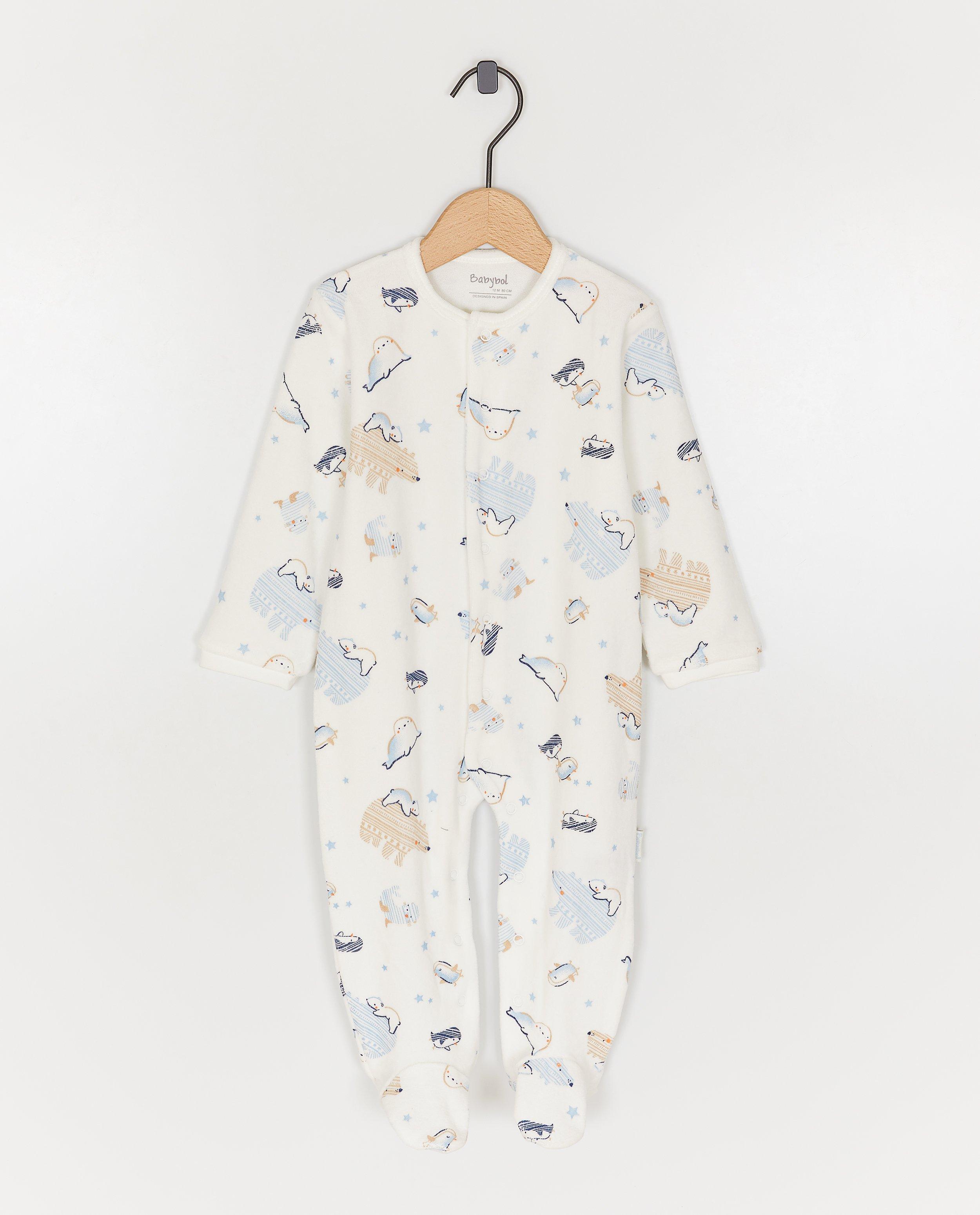 Fluwelen pyjama met voetjes