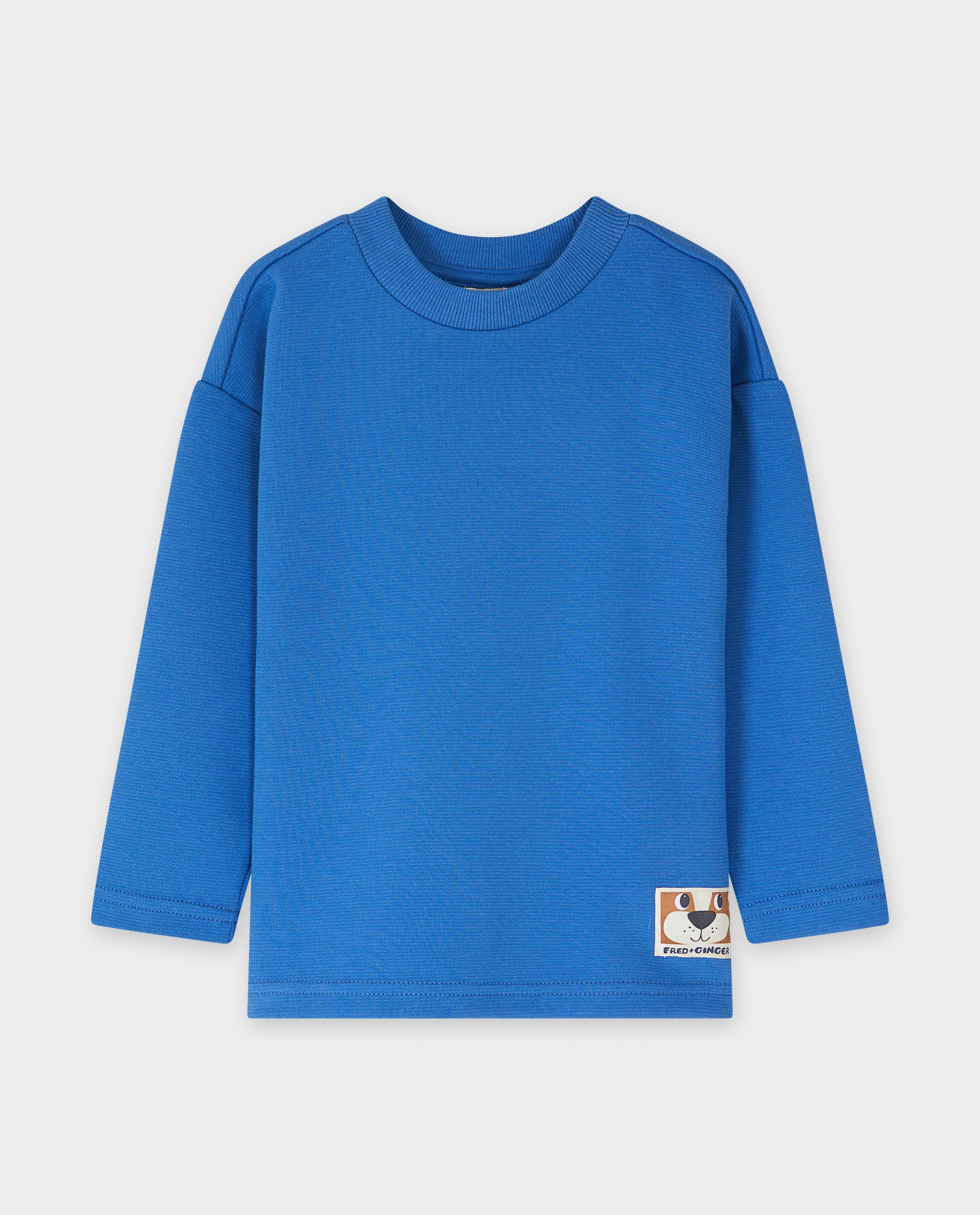 T-shirts - Blauwe longsleeve, loose fit