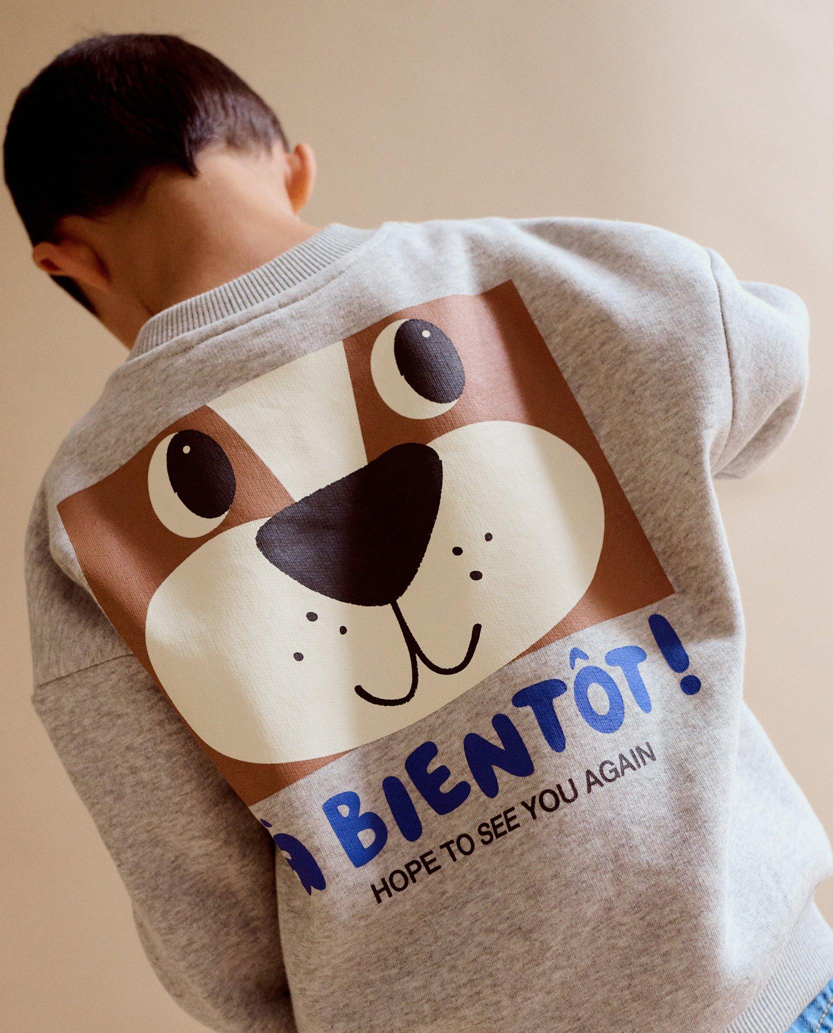 Sweater met backprint