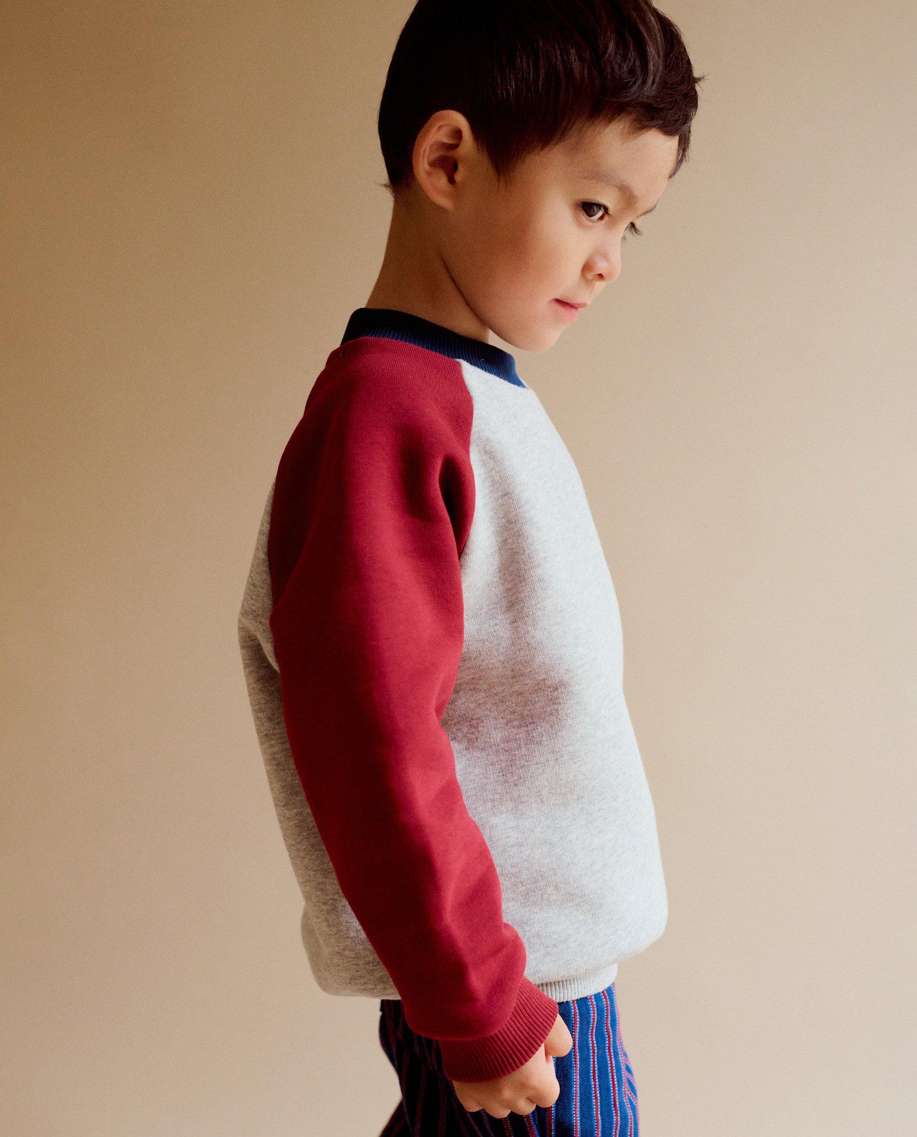 Sweater met color block, loose fit