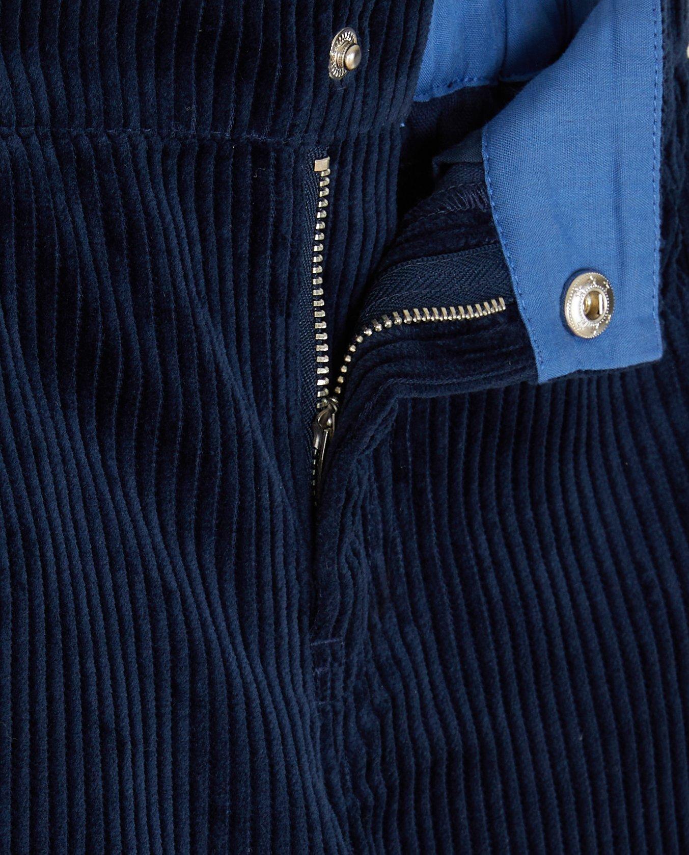 Broeken - Donkerblauwe broek van ribfluweel