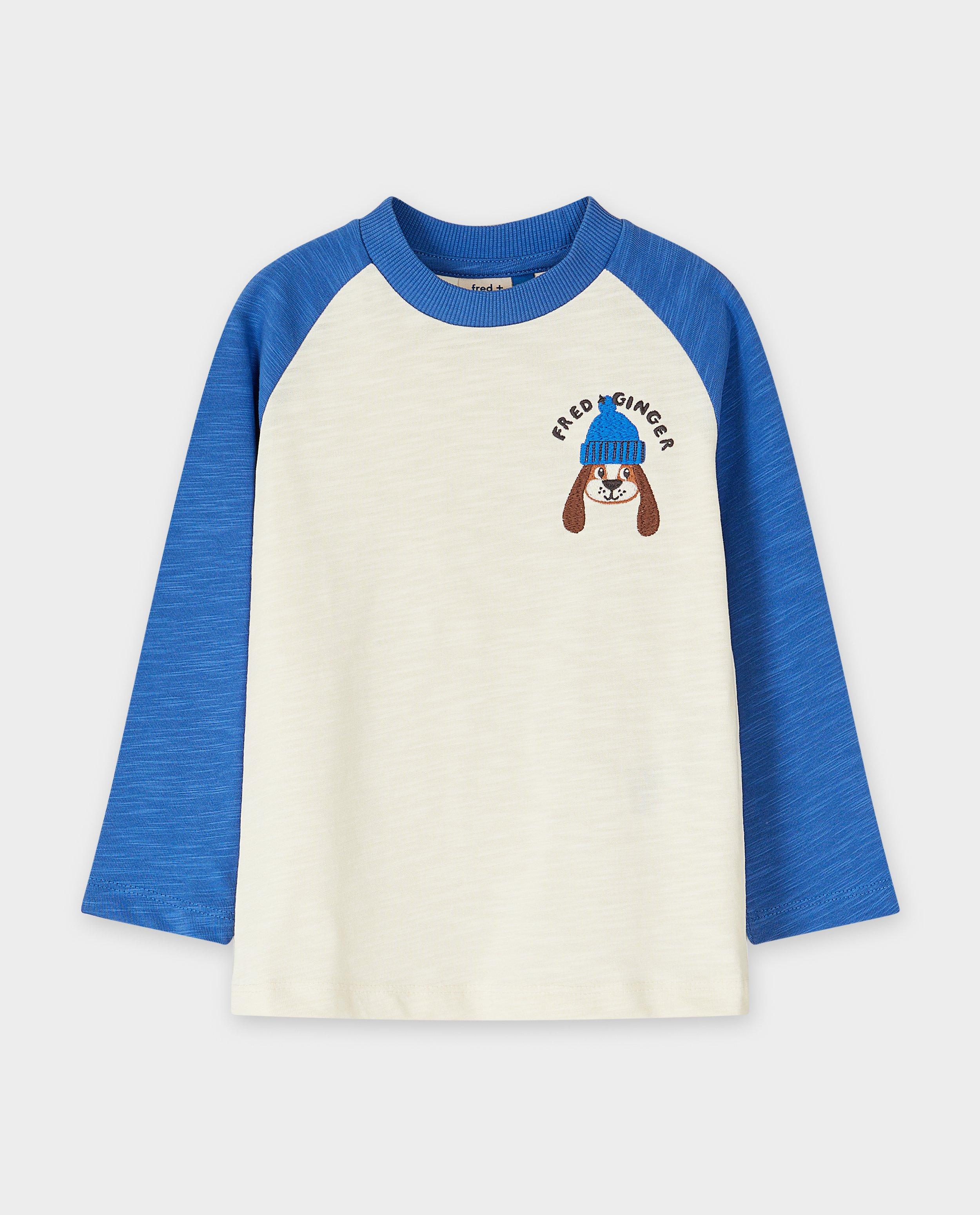 T-shirts - Longsleeve met geborduurde hond