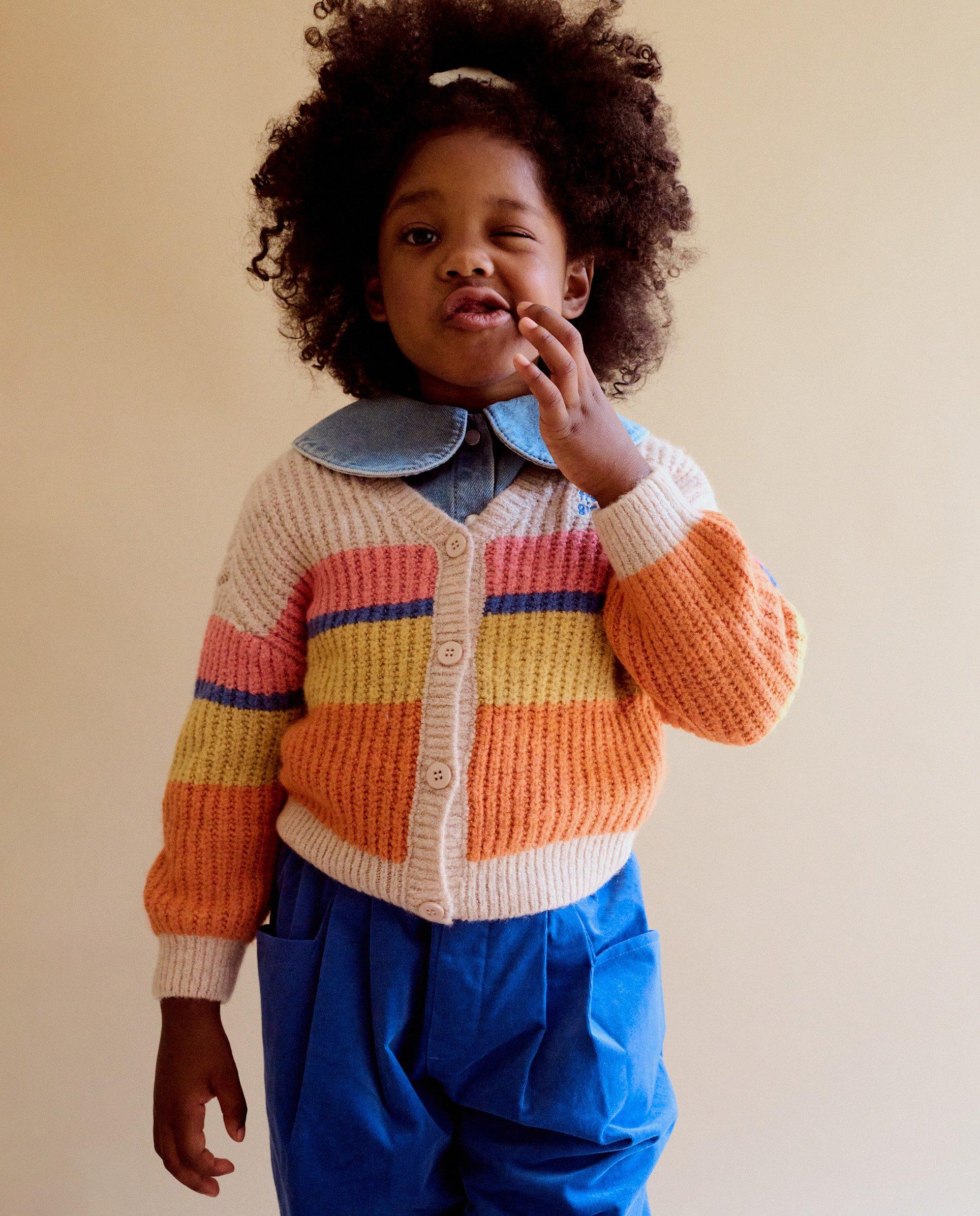 Cardigan - Gebreide cardigan met strepen