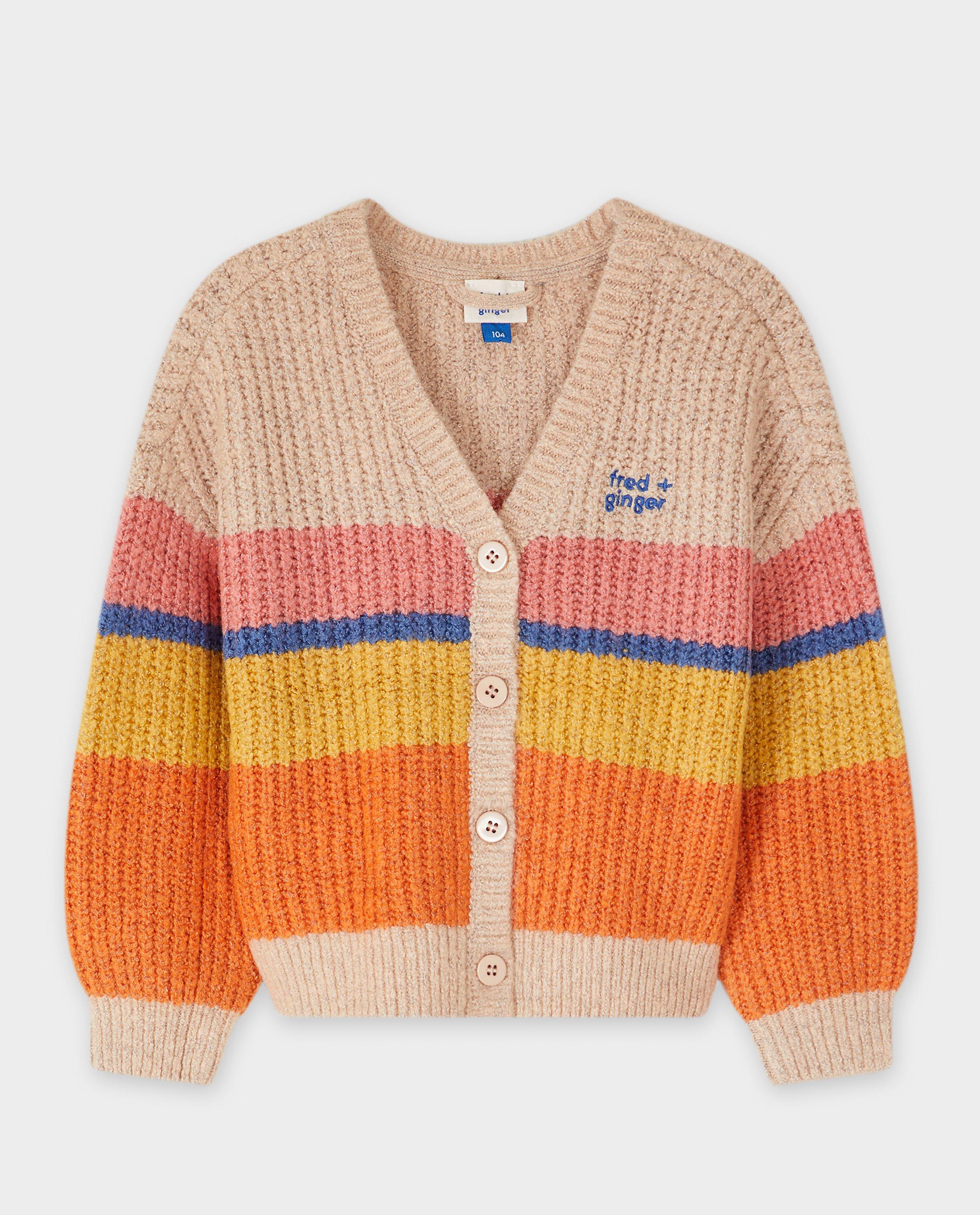 Cardigan - Gebreide cardigan met strepen