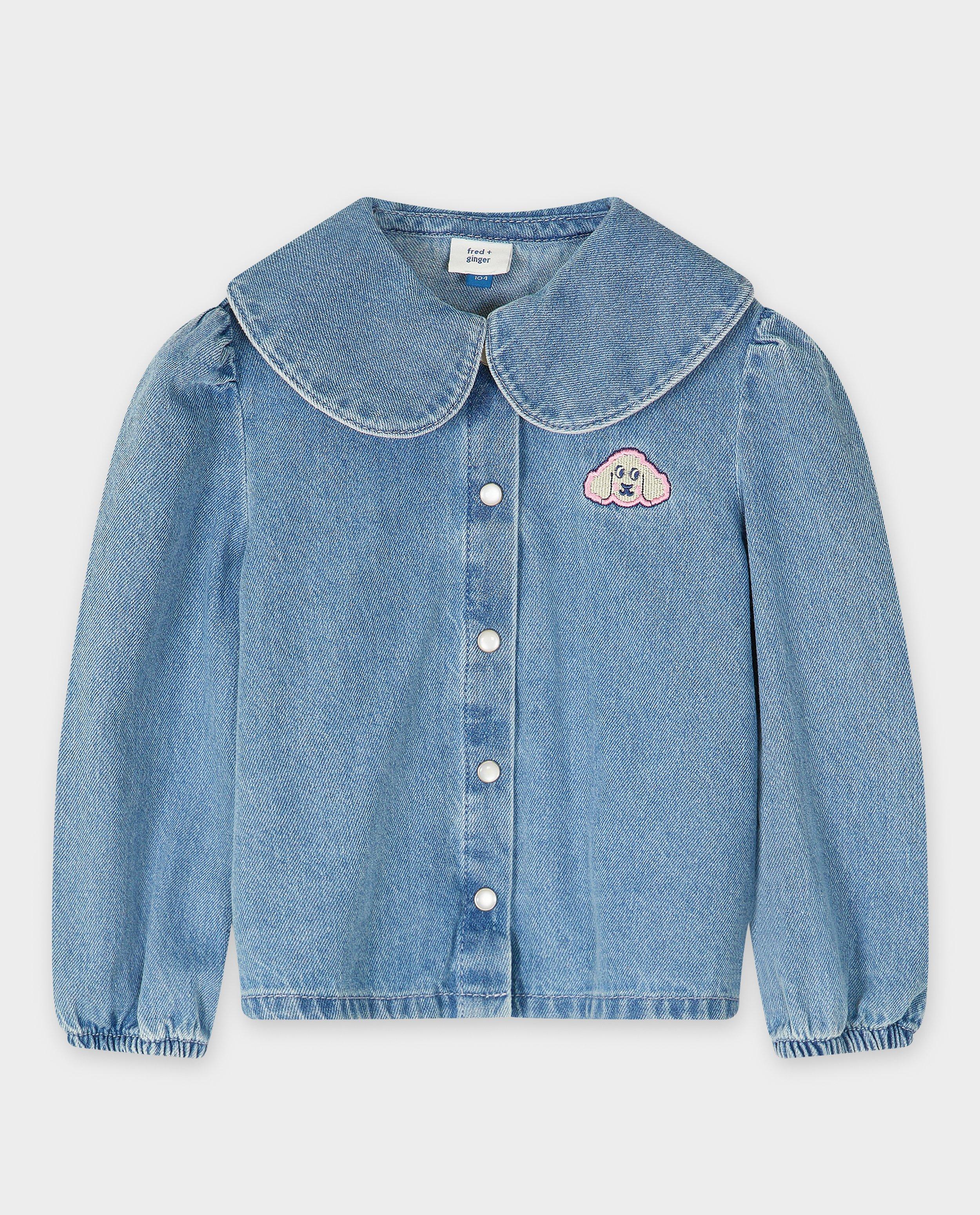 Blouse van jeans met patch - Product Detail - lichtblauw - afbeelding nummer 5