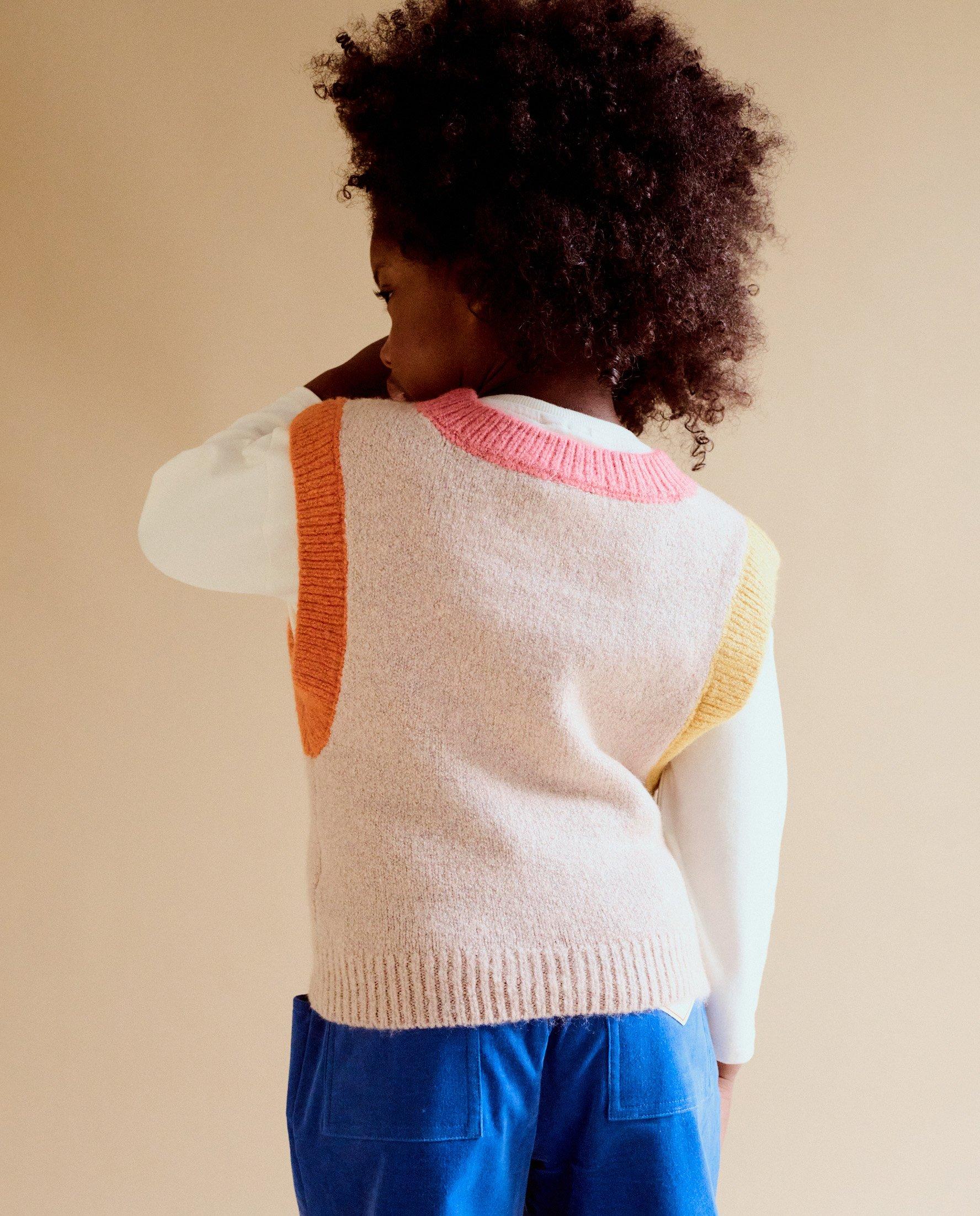 Cardigan - Debardeur met geborduurd opschrift