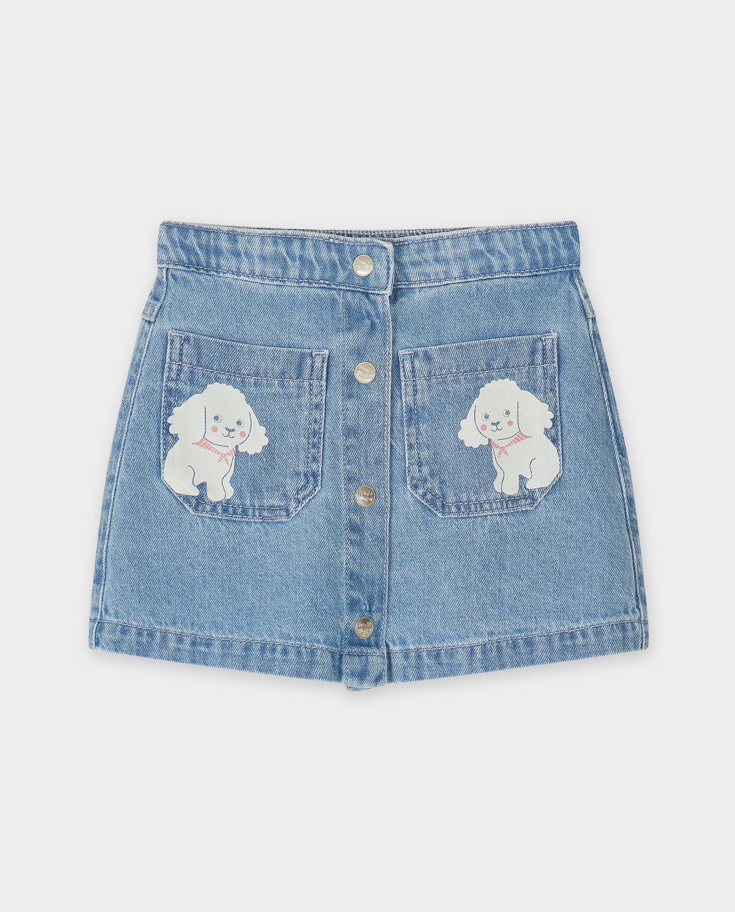 Rokken - Jeansrok met print honden